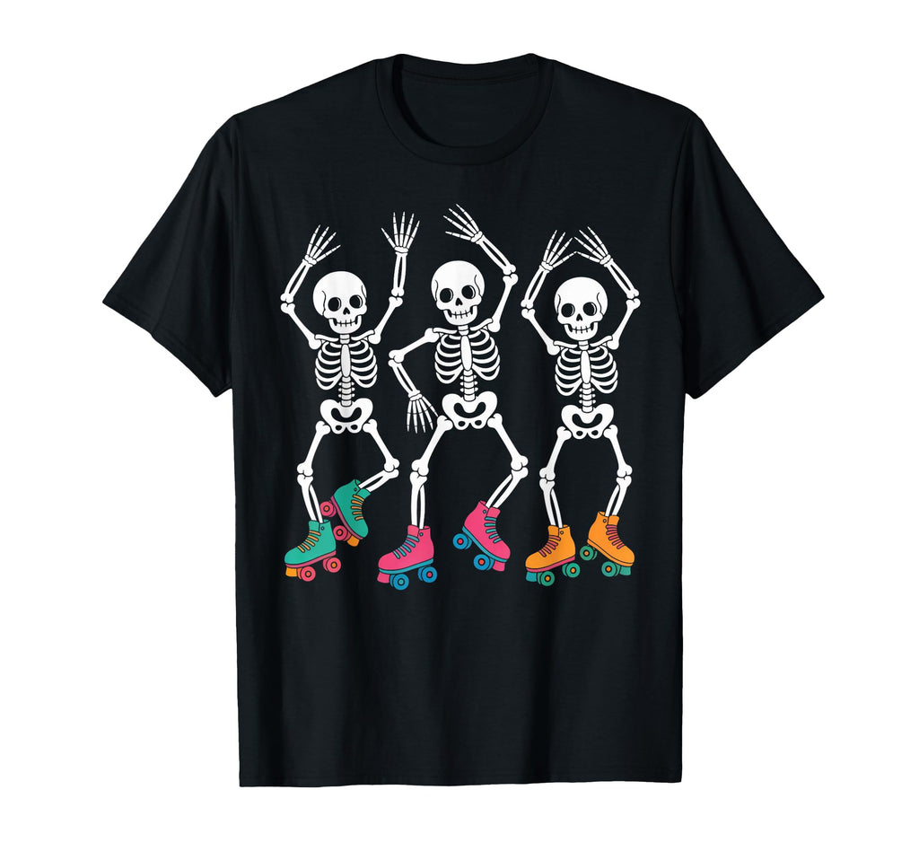 Dancing Skeleton Roller Skate Roller T-Shirt - Custom Art Print Unisex - T-Shirt, Sweatshirt, Hoodie