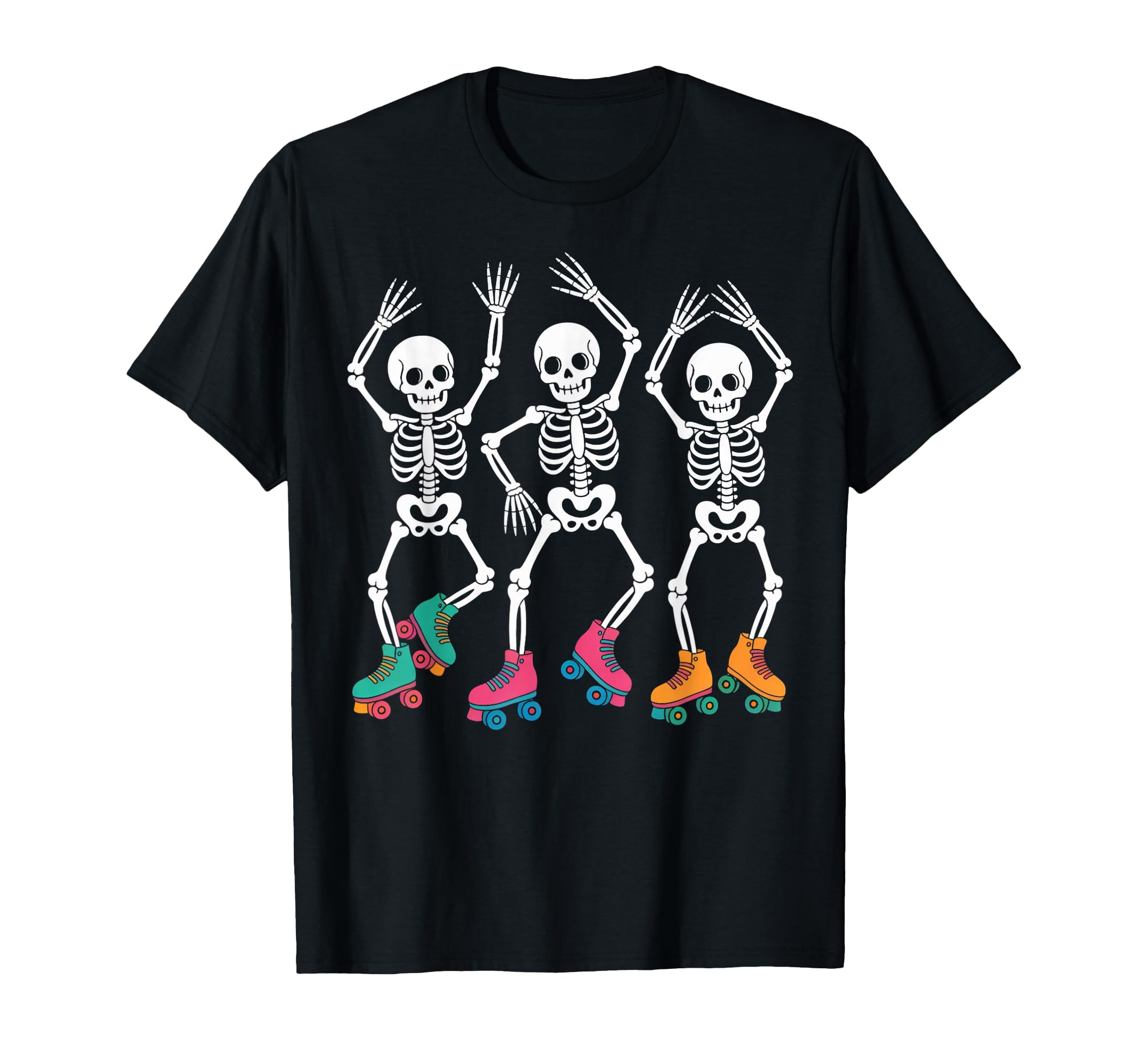 Dancing Skeleton Roller Skate Roller T-Shirt - Custom Art Print Unisex - T-Shirt, Sweatshirt, Hoodie