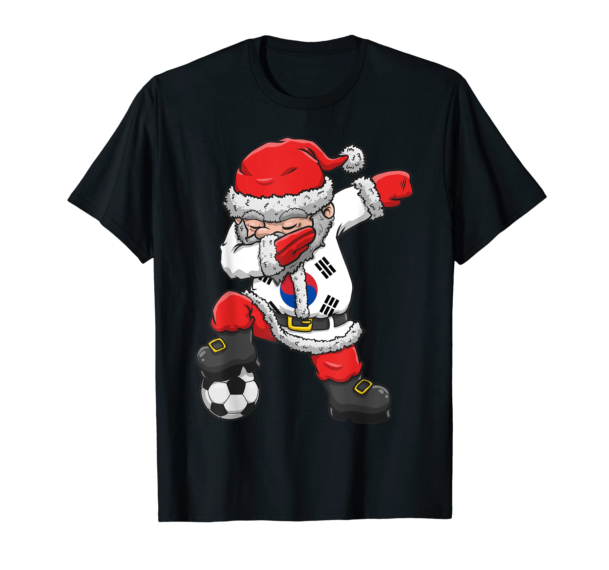 Soccer Dabbing Santa South Korea Football T-Shirt - Novelty Apparel Unisex - T-Shirt, Sweatshirt, Hoodie