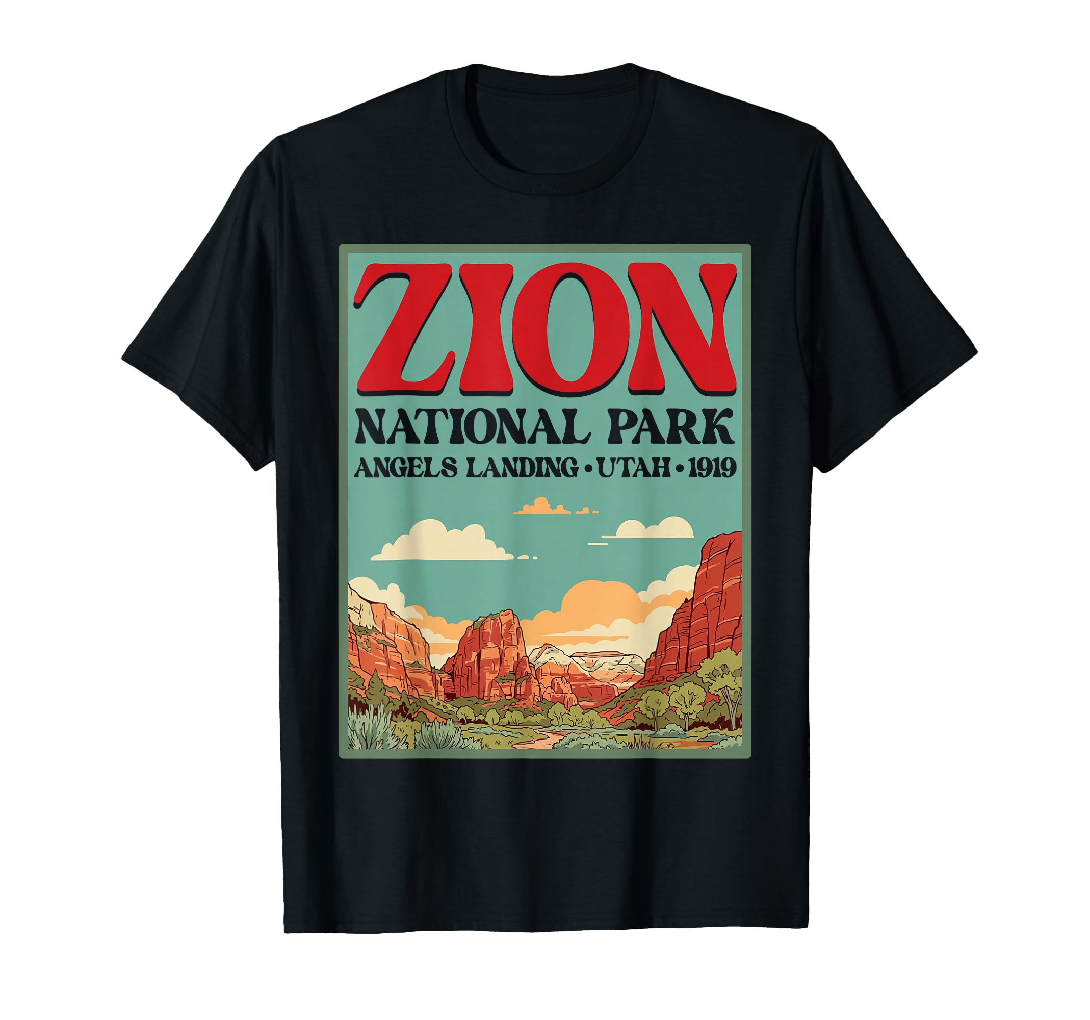Zion National Park Outdoors Angels Landing T-Shirt - Graphic Print Unisex - T-Shirt, Sweatshirt, Hoodie