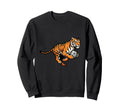 Soccer Tiger Holding Ball Fierce Sweatshirt - Aesthetic Graphic for Adults - T-Shirt, Sweatshirt, Hoodie