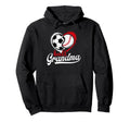 Ball Grandma Heart Soccer Baseball Hoodie - Minimalist Print for Adults - T-Shirt, Sweatshirt, Hoodie