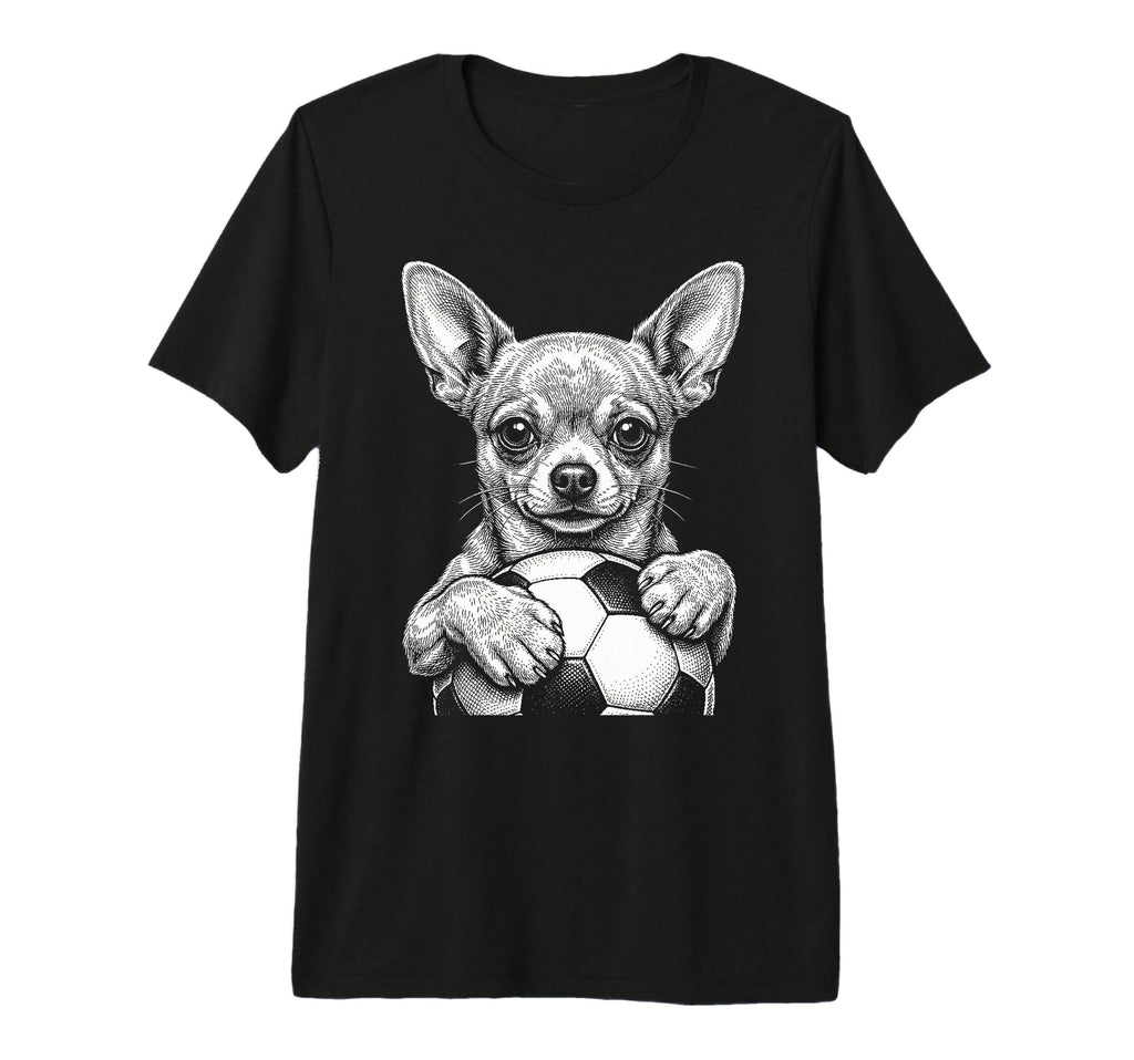 Chihuahua Dog Black White Player Line T-Shirt - Streetwear Style Men Women - T-Shirt, Sweatshirt, Hoodie