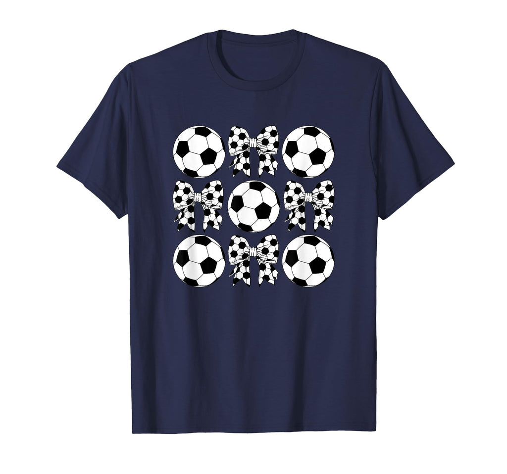 Womens Soccer Mama Coquette Bow Soccer T-Shirt - Graphic Print for Adults - T-Shirt, Sweatshirt, Hoodie