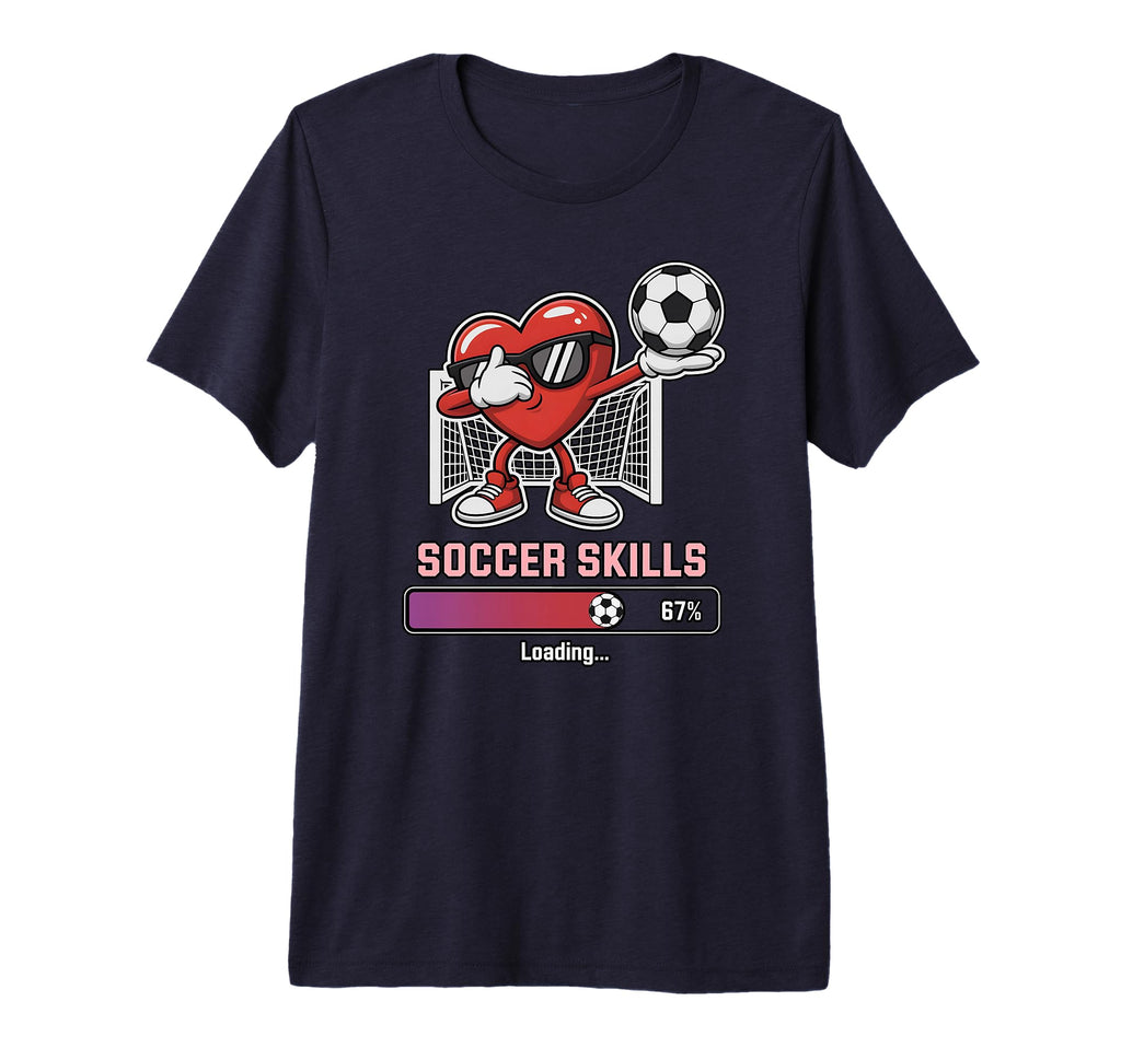 Kawaii Love Soccer Heart Skills T-Shirt - Trendy Graphic for Adults - T-Shirt, Sweatshirt, Hoodie