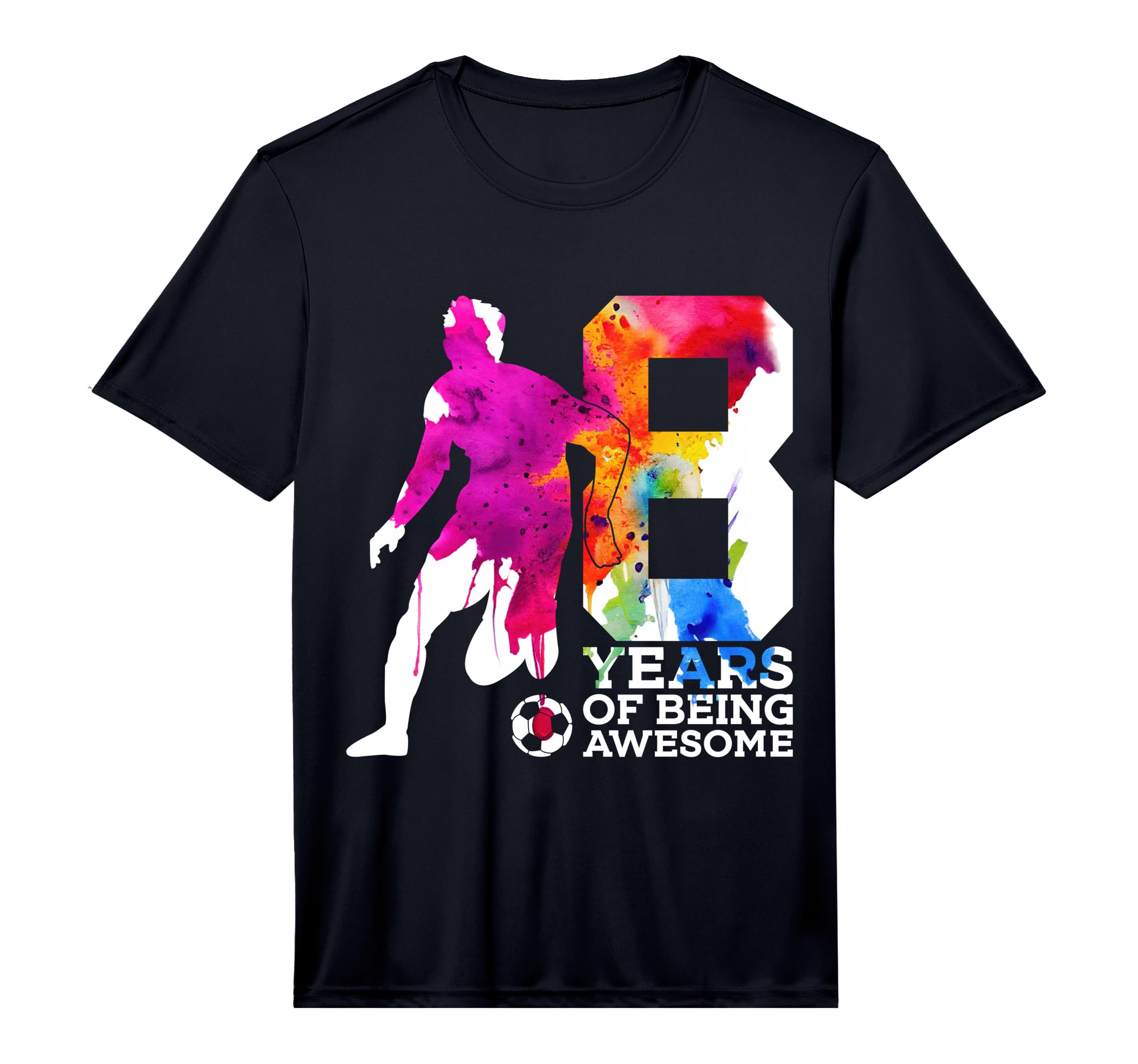 8 Years Being Awesome Soccer 8Th T-Shirt - Minimalist Print Unisex - T-Shirt, Sweatshirt, Hoodie