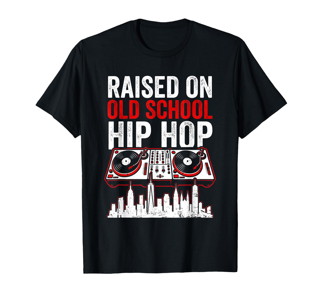 Rapper Tees Raised Old School Hip Hop T-Shirt - Graphic Print Unisex - T-Shirt, Sweatshirt, Hoodie