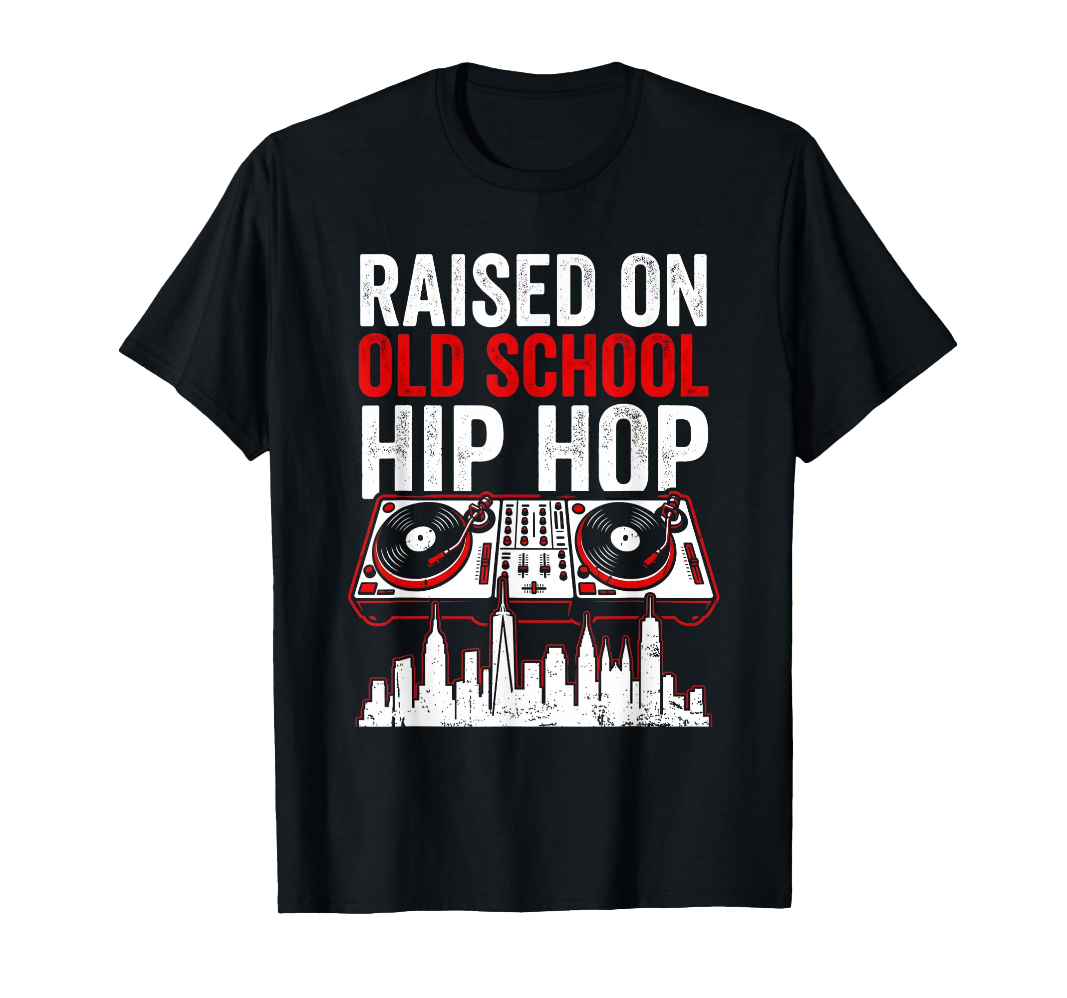 Rapper Tees Raised Old School Hip Hop T-Shirt - Graphic Print Unisex - T-Shirt, Sweatshirt, Hoodie