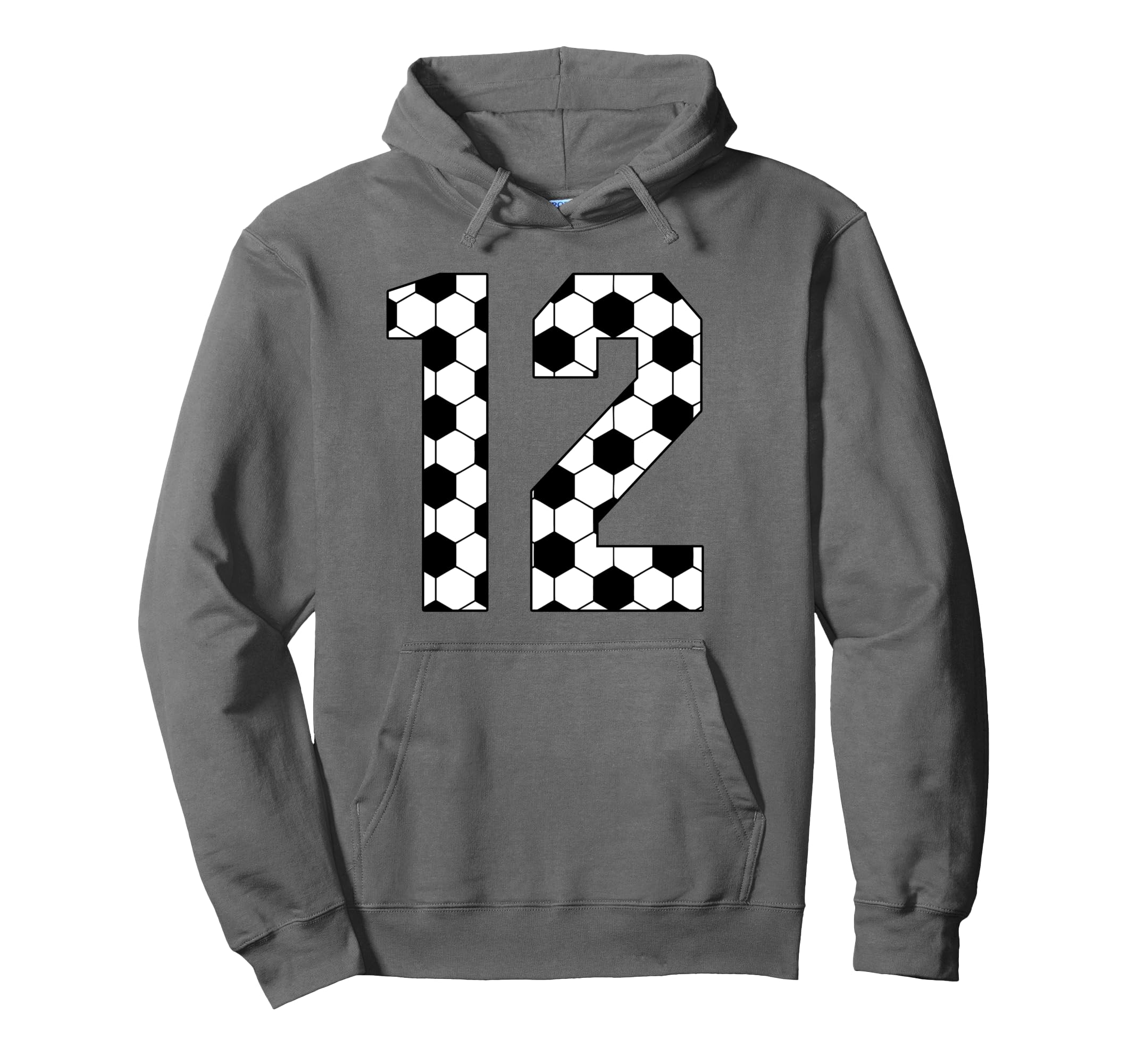 12Th Birthday Soccer Mom Soccer 12 Number Hoodie - Trendy Graphic Unisex - T-Shirt, Sweatshirt, Hoodie