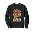 This Runs Jesus And Soccer Christian Sweatshirt - Novelty Apparel Men Women - T-Shirt, Sweatshirt, Hoodie