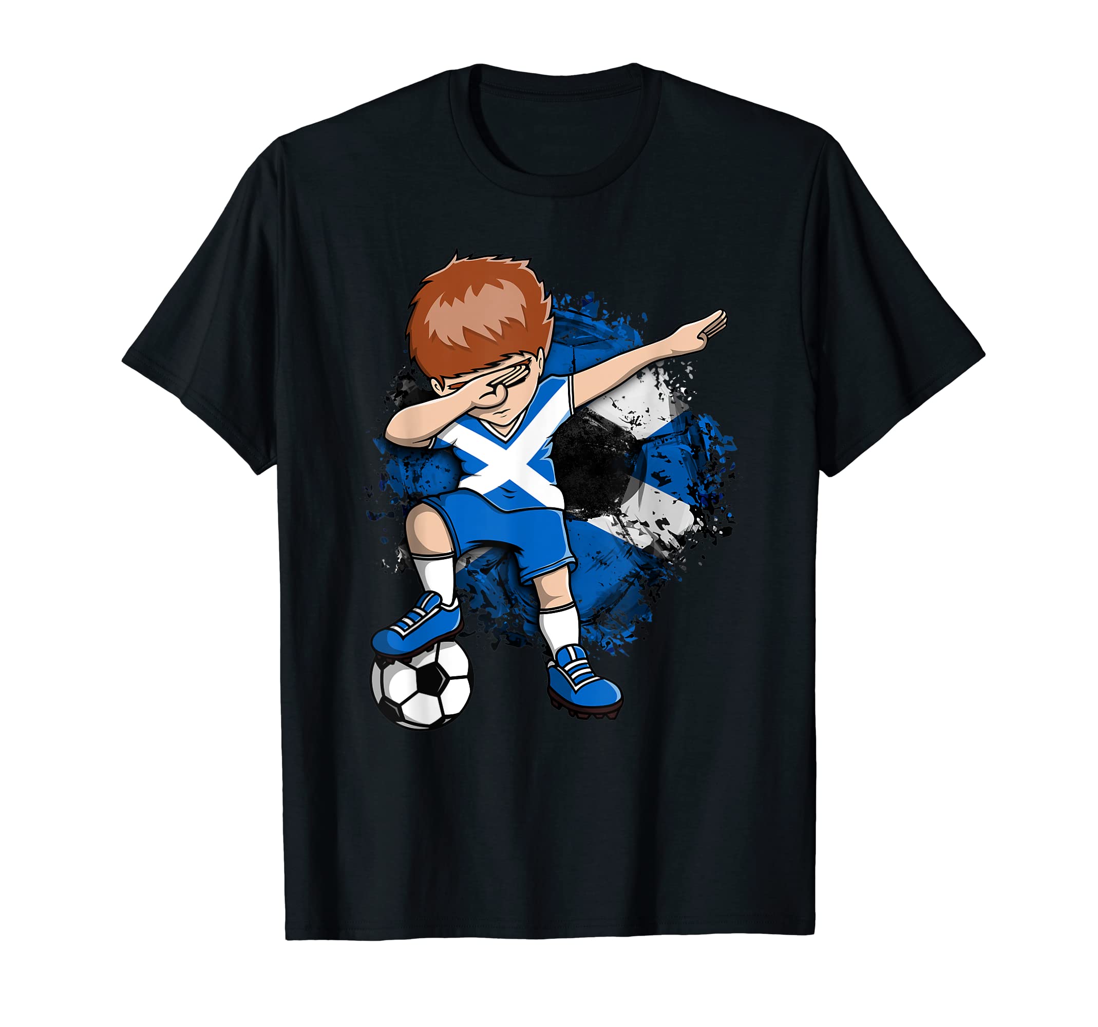 Dabbing Soccer Scotland Jersey T-Shirt - Aesthetic Graphic for Adults - T-Shirt, Sweatshirt, Hoodie