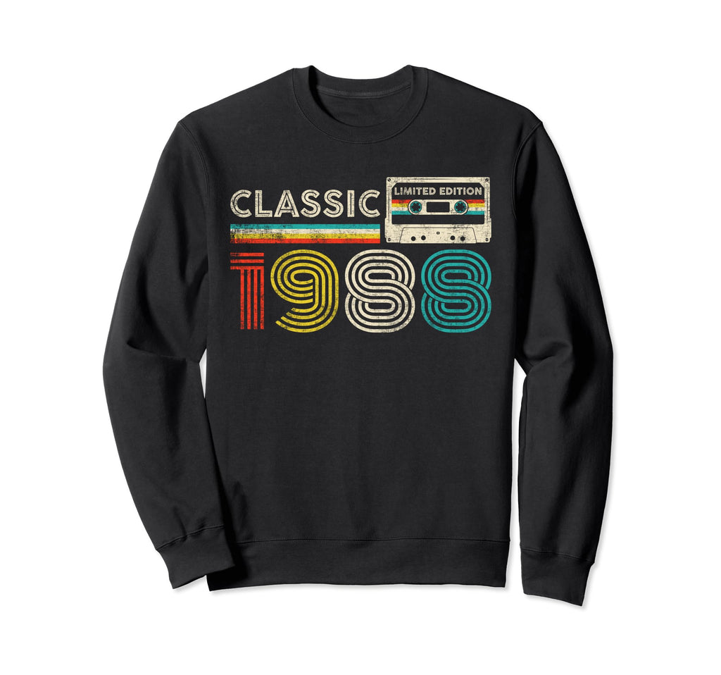1988 Birthday 1988 Cassette Tape Sweatshirt - Graphic Print for Adults - T-Shirt, Sweatshirt, Hoodie