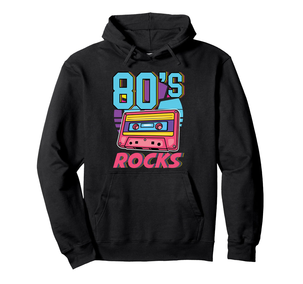 80S Rocks Cassette Tape Vibes Hoodie - Fun Novelty Design Unisex - T-Shirt, Sweatshirt, Hoodie