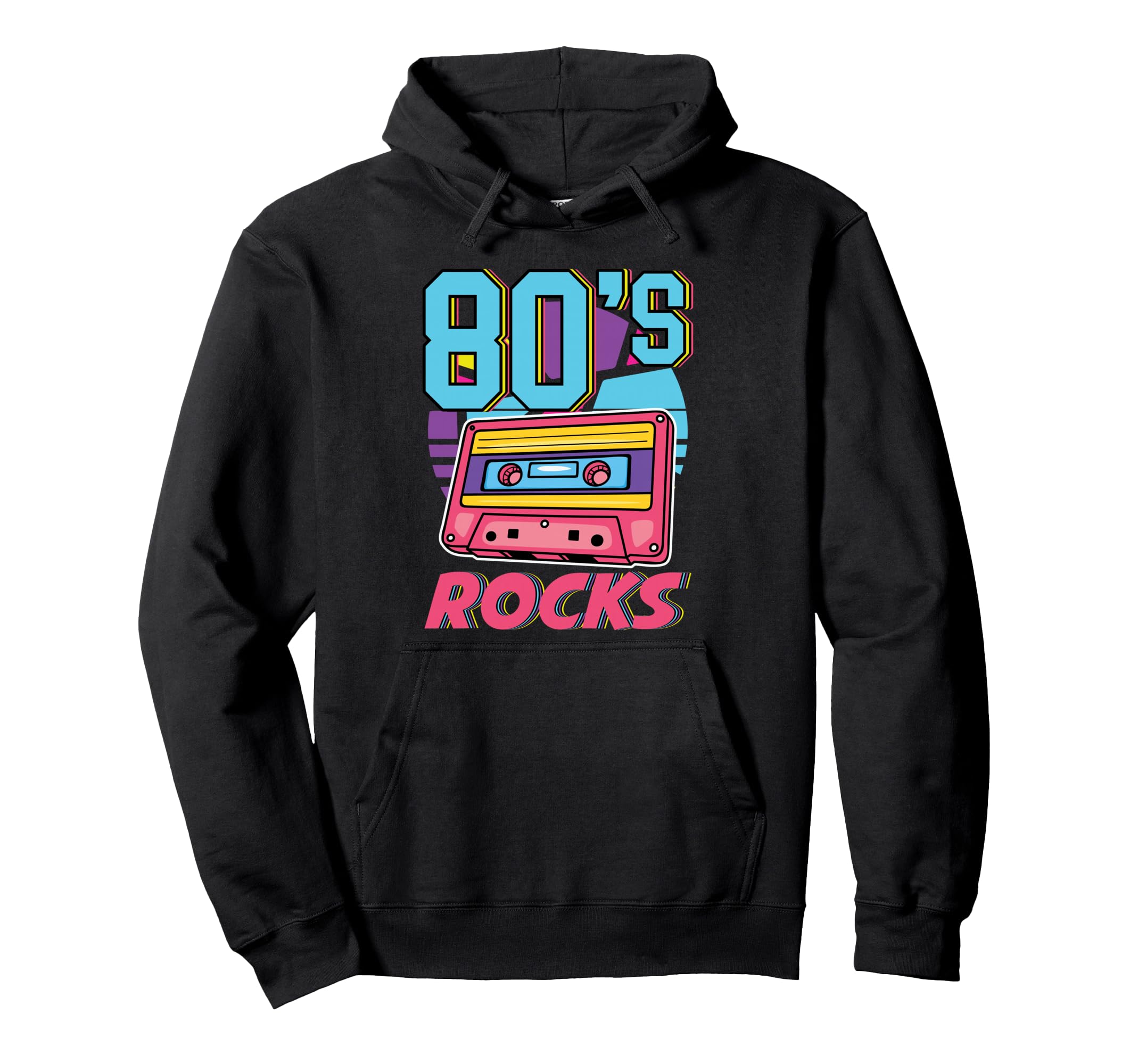 80S Rocks Cassette Tape Vibes Hoodie - Fun Novelty Design Unisex - T-Shirt, Sweatshirt, Hoodie