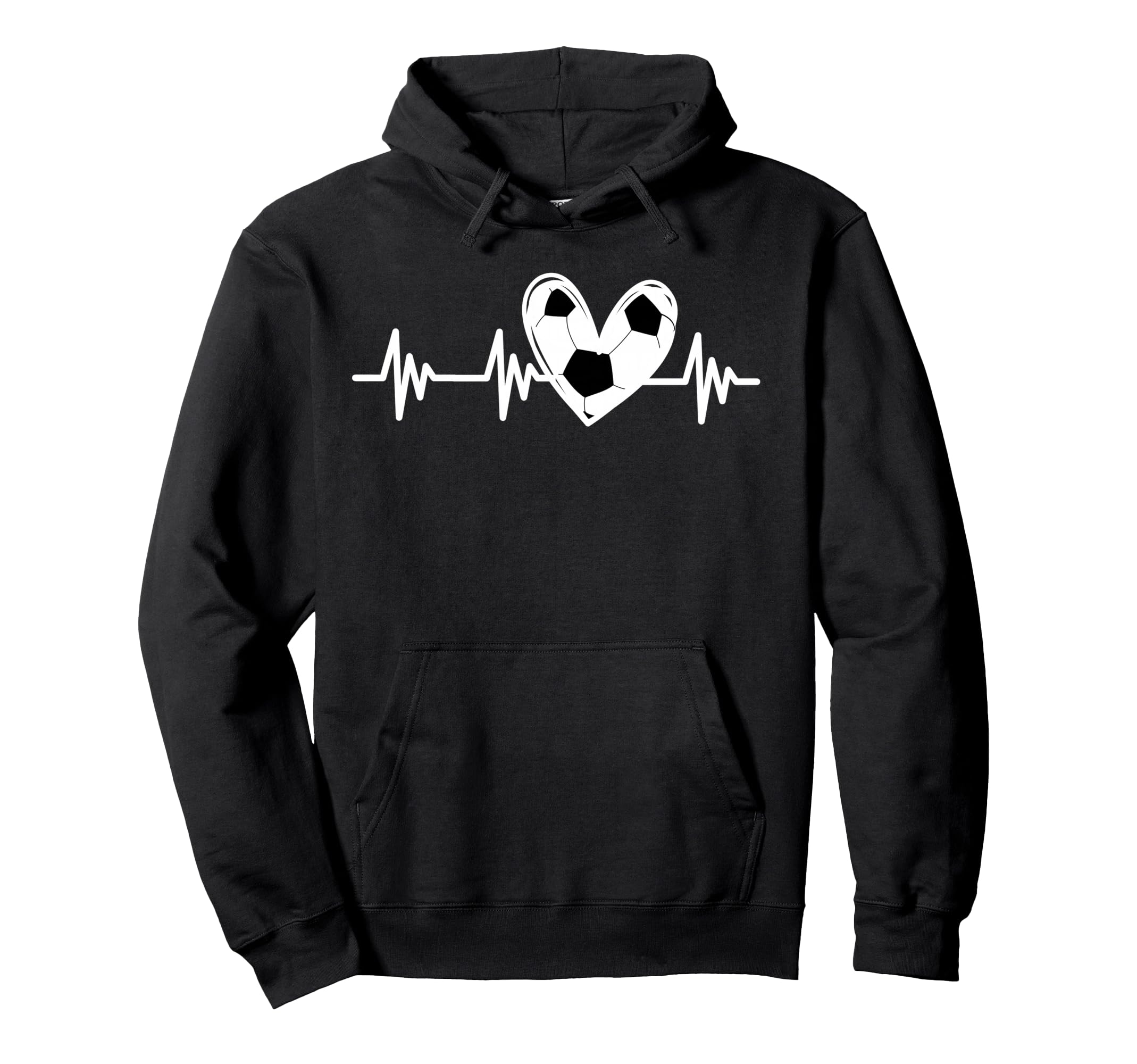Heartbeat Soccer Lover Tween Teen Sports Hoodie - Trendy Graphic Men Women - T-Shirt, Sweatshirt, Hoodie