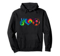 Soccer Tie Dye Peace Love Soccer Player Hoodie - Graphic Print Unisex - T-Shirt, Sweatshirt, Hoodie
