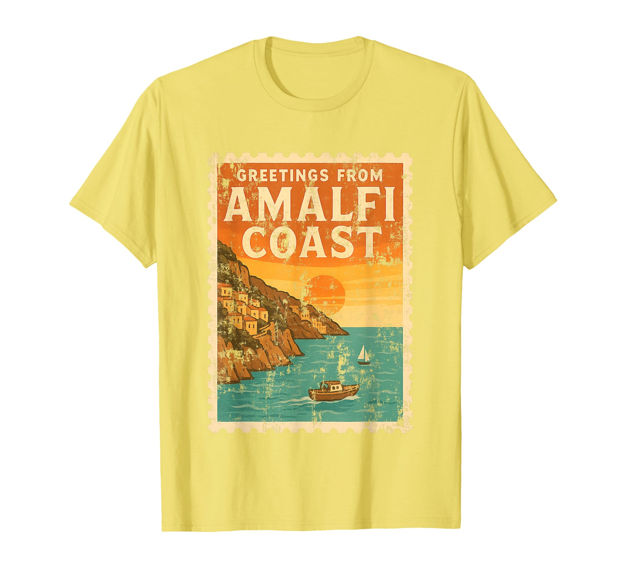 Amalfi Coast Sunset Italy Postcard T-Shirt - Streetwear Style Unisex - T-Shirt, Sweatshirt, Hoodie