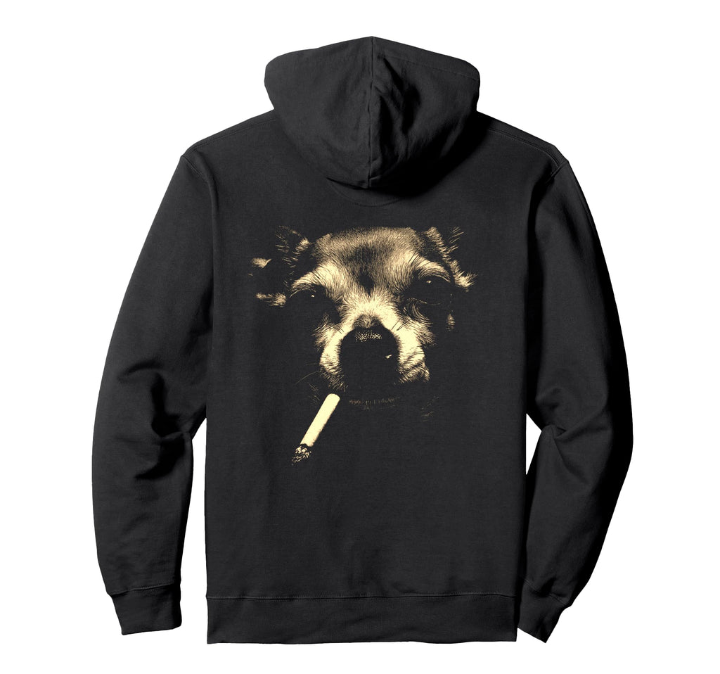 Chihuahua Smoking Cigarette Grunge Hoodie - Casual Everyday Wear Men Women - T-Shirt, Sweatshirt, Hoodie