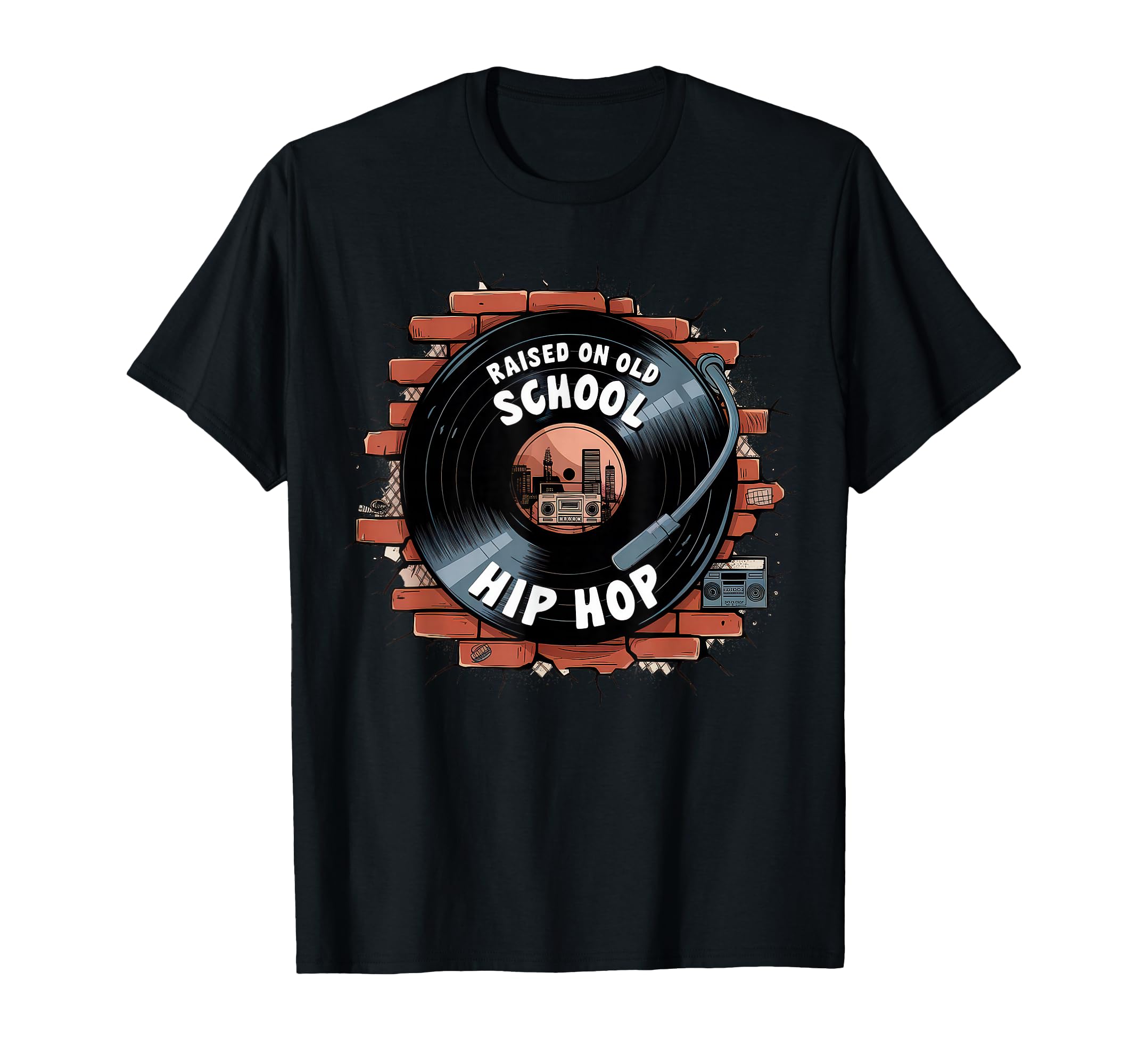 Raised Old School Hip Hop Cassette T-Shirt - Fun Novelty Design Unisex - T-Shirt, Sweatshirt, Hoodie