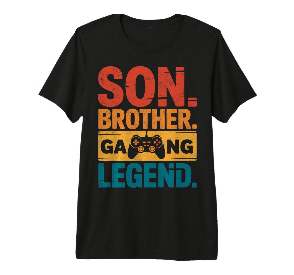 Son Brother Gamer Legend Video Game Gaming T-Shirt - Trendy Graphic Unisex - T-Shirt, Sweatshirt, Hoodie
