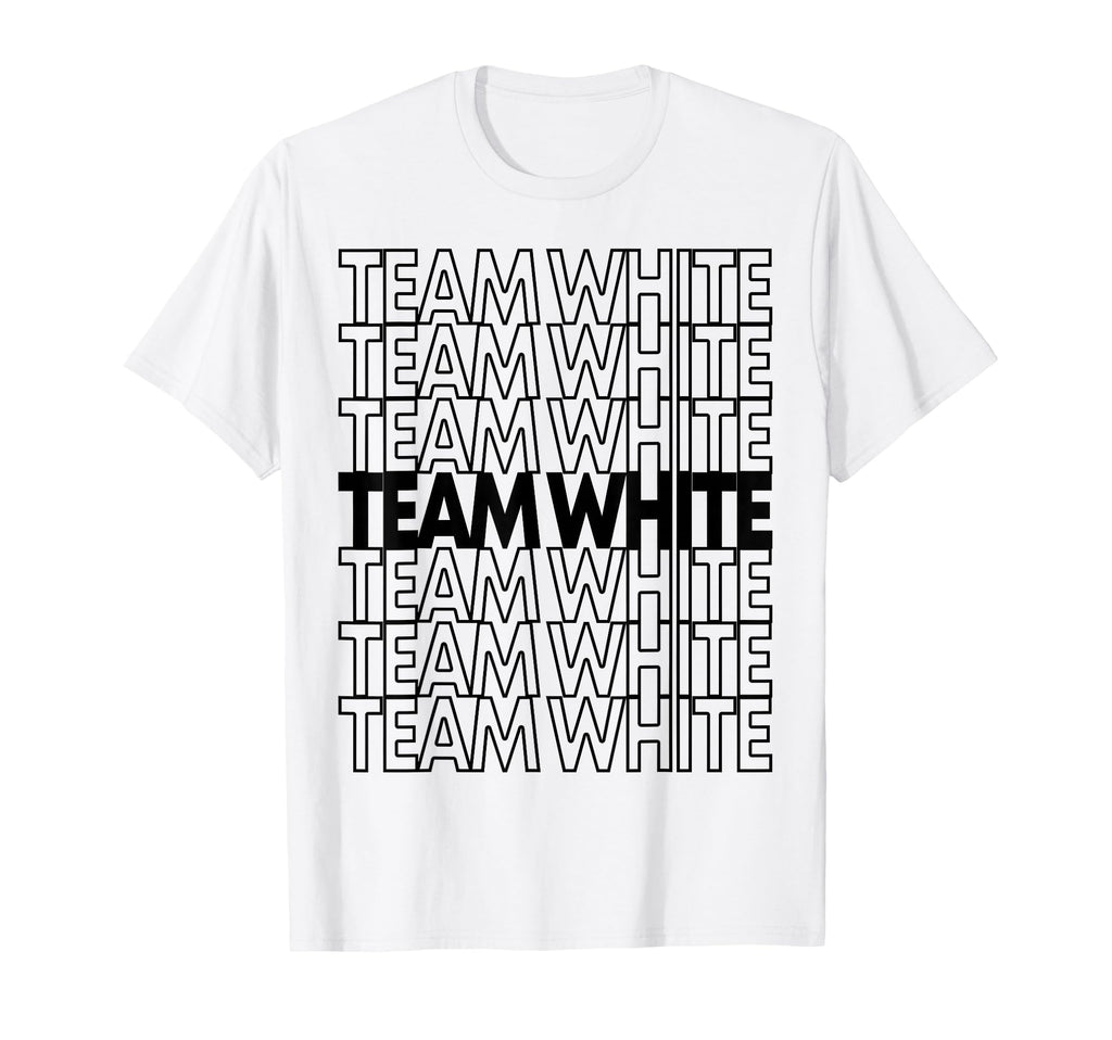 Team White School Spirit T-Shirt - Trendy Graphic for Adults - T-Shirt, Sweatshirt, Hoodie