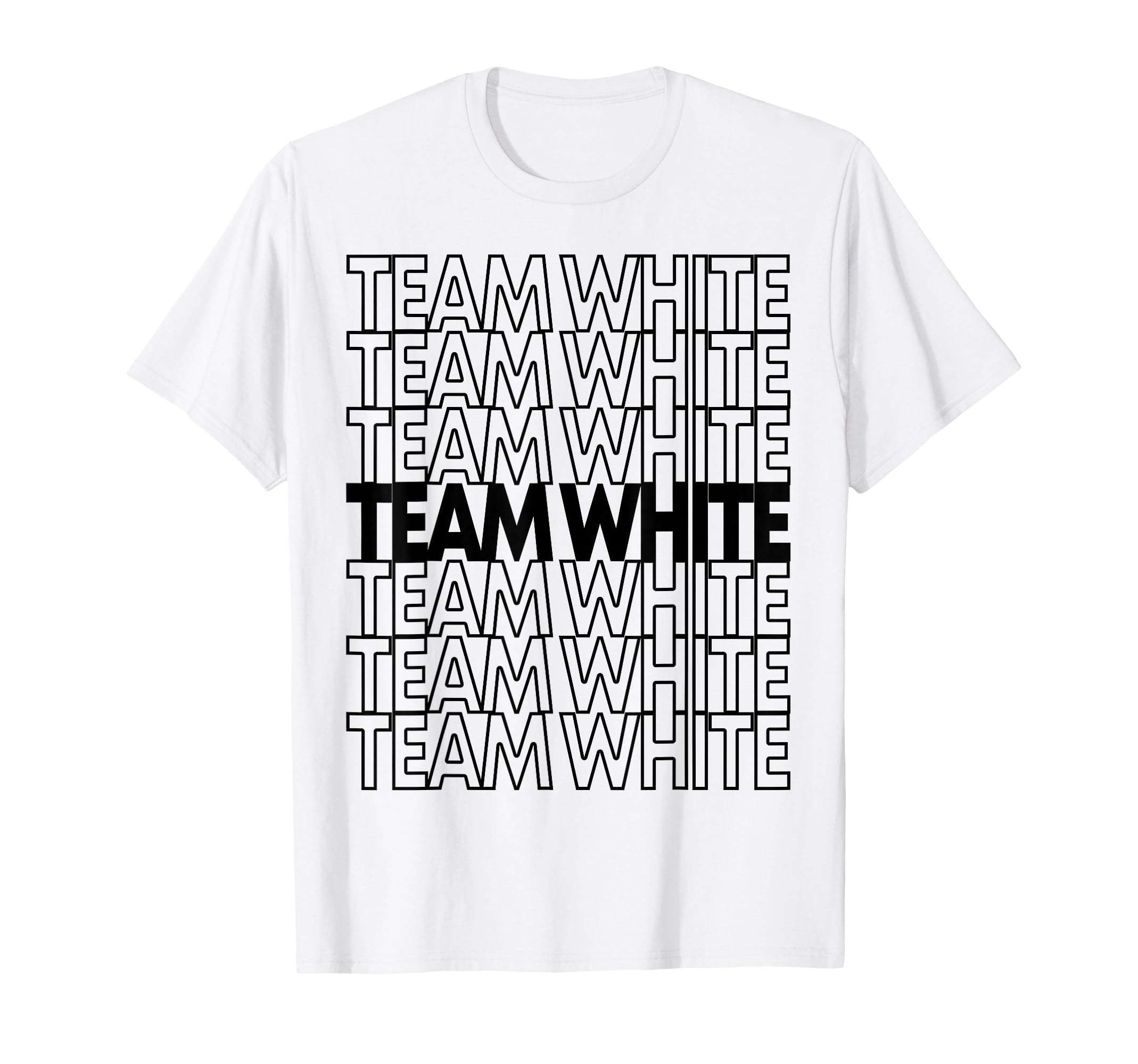 Team White School Spirit T-Shirt - Trendy Graphic for Adults - T-Shirt, Sweatshirt, Hoodie