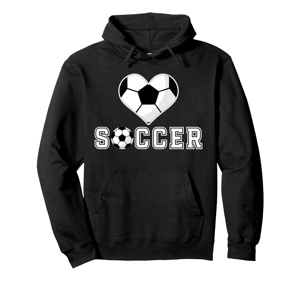 Love Soccer Heart Ball Play Gift Sports T-Shirt - Minimalist Print Unisex - T-Shirt, Sweatshirt, Hoodie