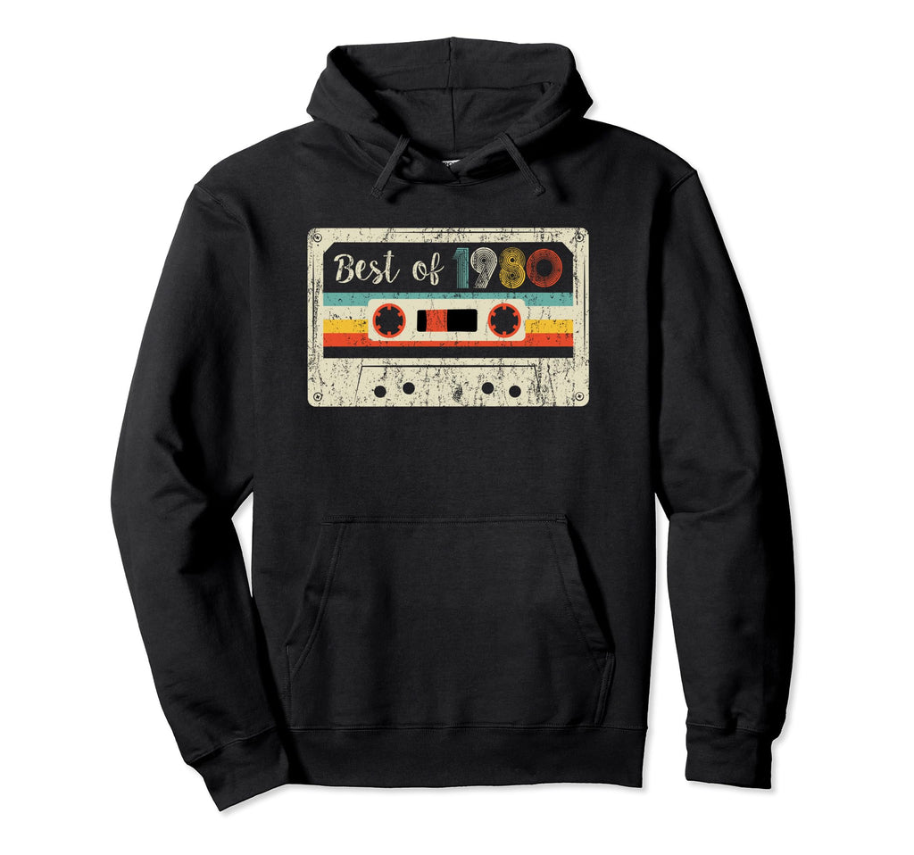 Best 1980 1980 Cassette Tape Birthday Hoodie - Aesthetic Graphic Unisex - T-Shirt, Sweatshirt, Hoodie