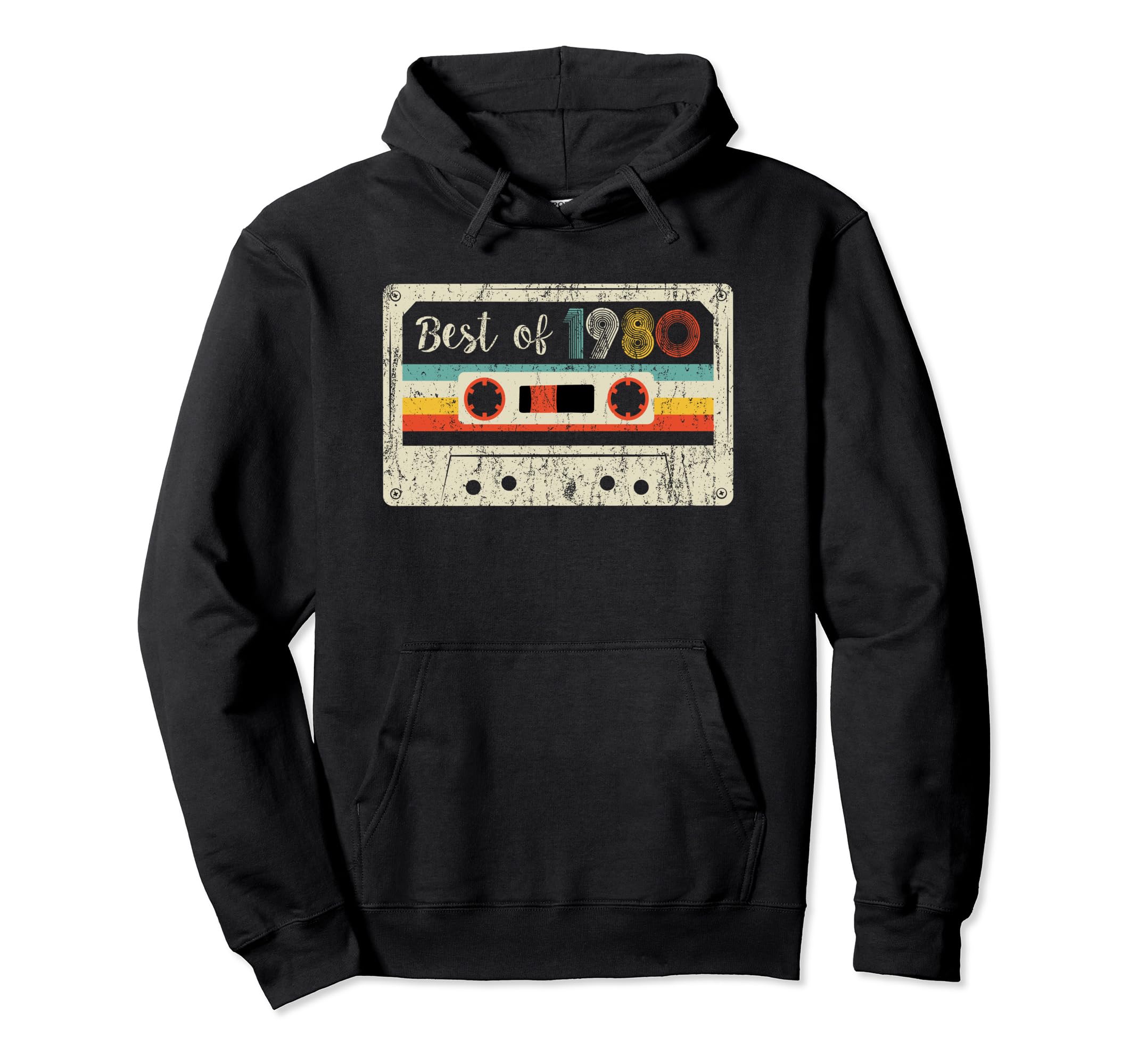 Best 1980 1980 Cassette Tape Birthday Hoodie - Aesthetic Graphic Unisex - T-Shirt, Sweatshirt, Hoodie
