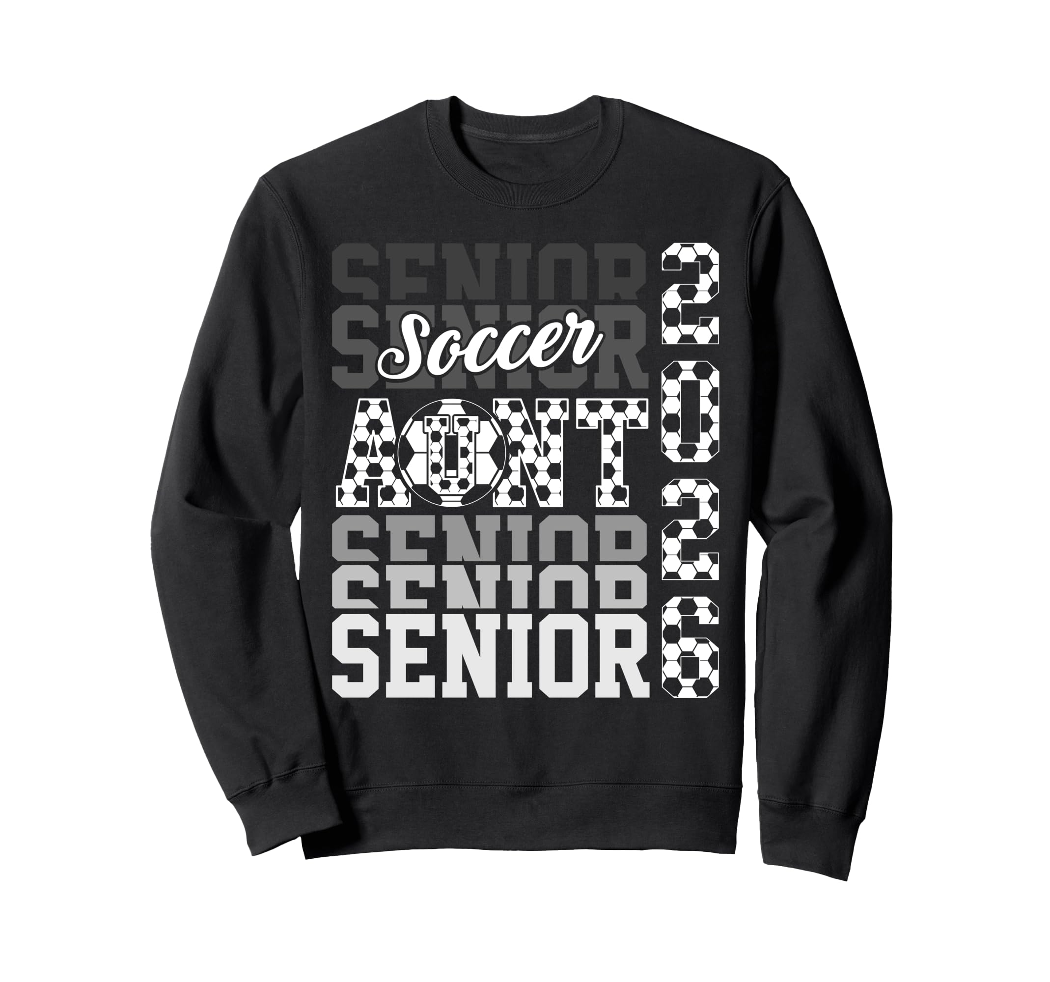 2026 Soccer Senior Aunt Sweatshirt - Aesthetic Graphic Men Women - T-Shirt, Sweatshirt, Hoodie