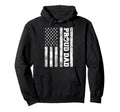 Proud Dad American Flag Funny Soccer Hoodie - Minimalist Print for Adults - T-Shirt, Sweatshirt, Hoodie