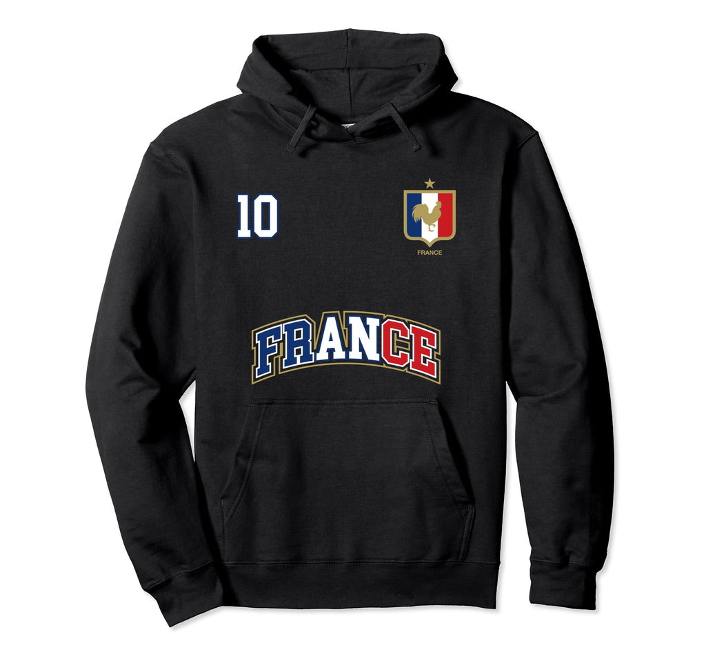 France Number 10 Soccer Team Sports Hoodie - Minimalist Print for Adults - T-Shirt, Sweatshirt, Hoodie
