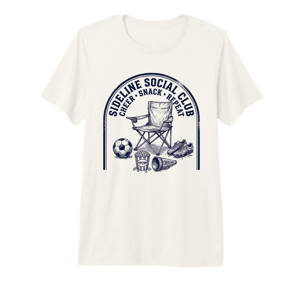 Sideline Social Club Cheer Snack Repeat T-Shirt - Graphic Print Unisex - T-Shirt, Sweatshirt, Hoodie
