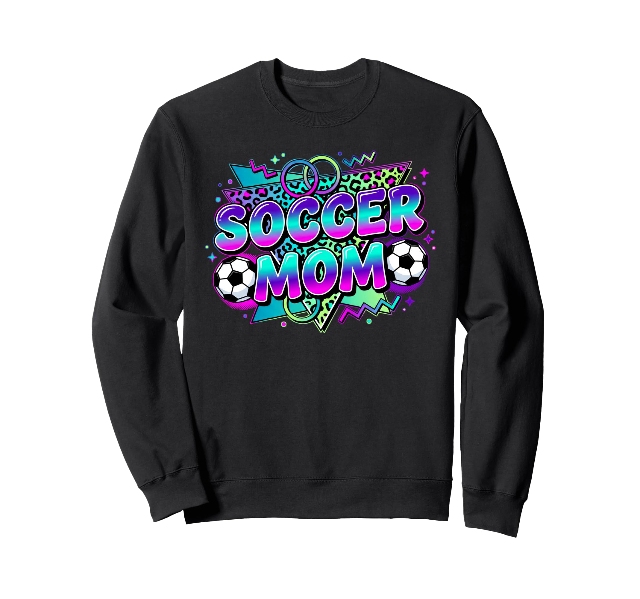 Soccer Mom Leopard Game Day Sweatshirt - Trendy Graphic for Adults - T-Shirt, Sweatshirt, Hoodie