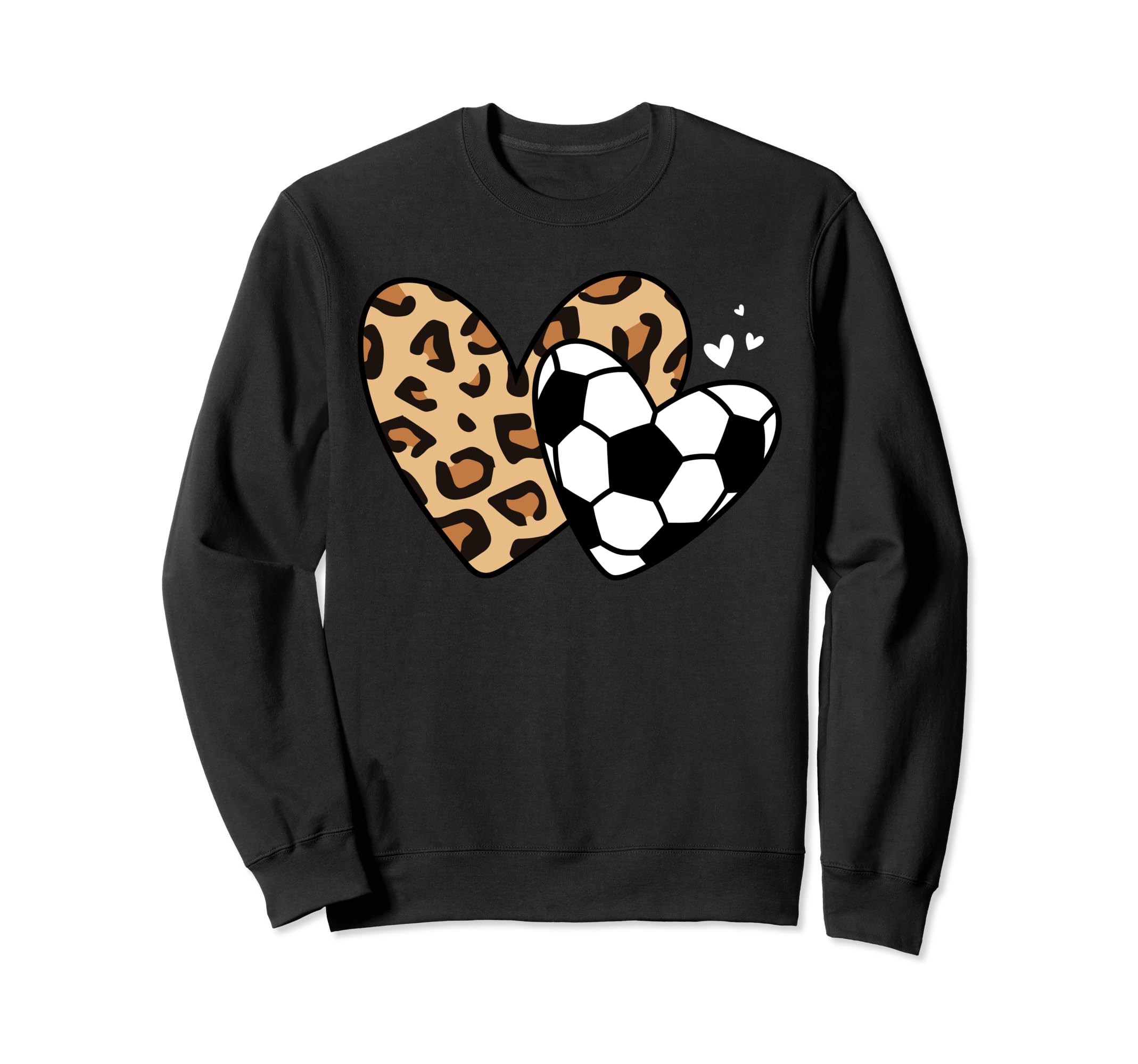 Soccer Heart Leopard Heart Funny Sweatshirt - Streetwear Style for Adults - T-Shirt, Sweatshirt, Hoodie