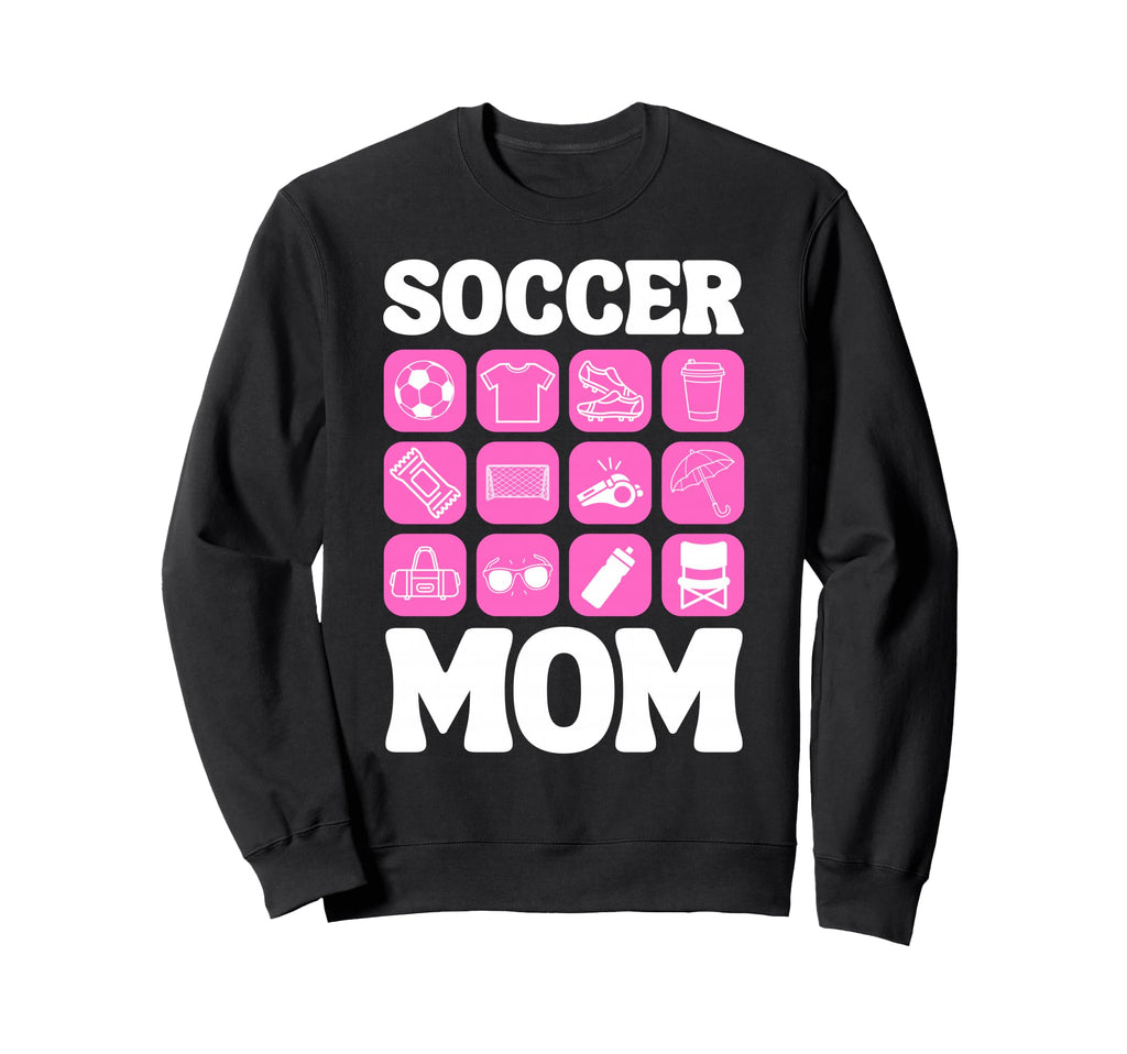 Soccer Mom Icons Soccer Sweatshirt - Casual Everyday Wear Unisex - T-Shirt, Sweatshirt, Hoodie
