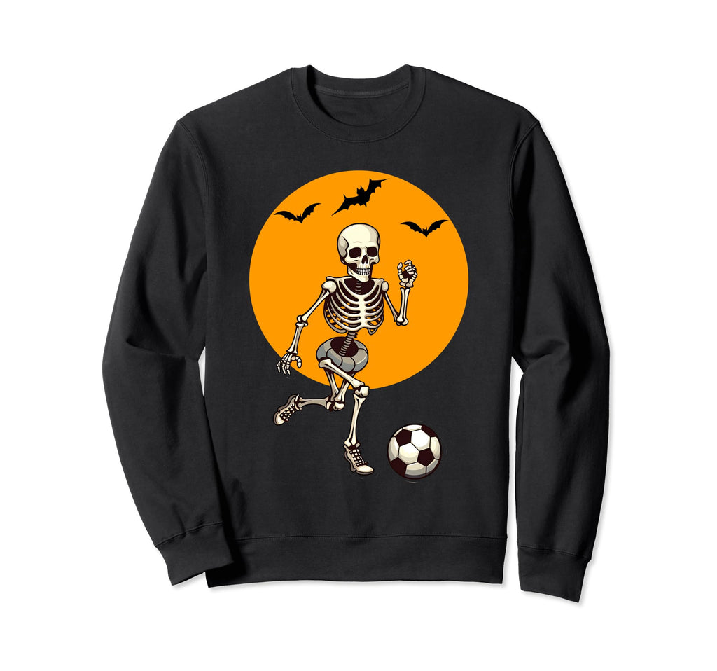 Soccer Skeleton Halloween Costume Sweatshirt - Novelty Apparel for Adults - T-Shirt, Sweatshirt, Hoodie