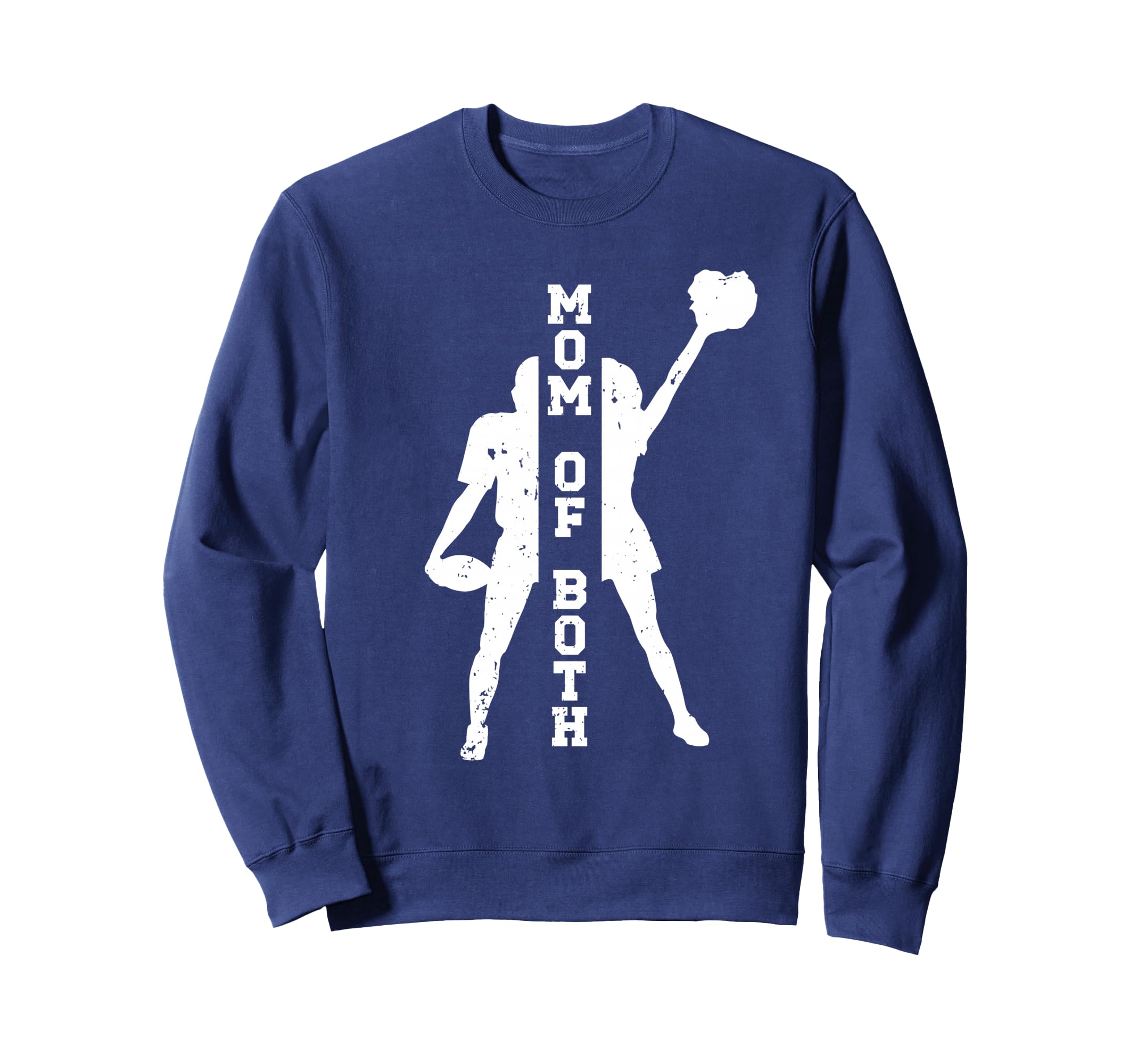 Mom Both Proud Football And Cheer Sweatshirt - Minimalist Print Men Women - T-Shirt, Sweatshirt, Hoodie