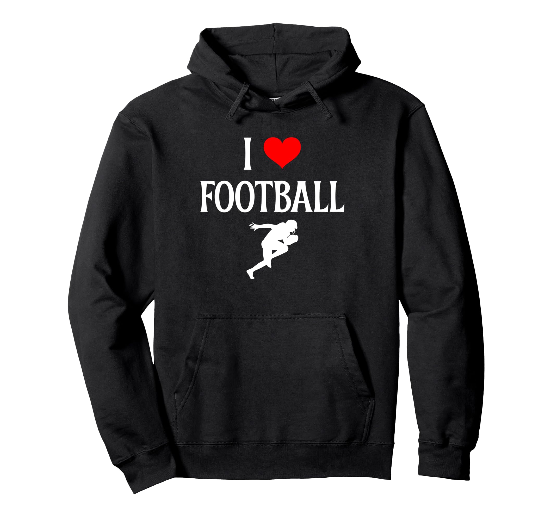 I Love Football I Heart Football Funny Hoodie - Aesthetic Graphic Unisex - T-Shirt, Sweatshirt, Hoodie