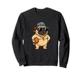 Funny Pug Sunglasses Soccer Coach Sweatshirt - Novelty Apparel for Adults - T-Shirt, Sweatshirt, Hoodie