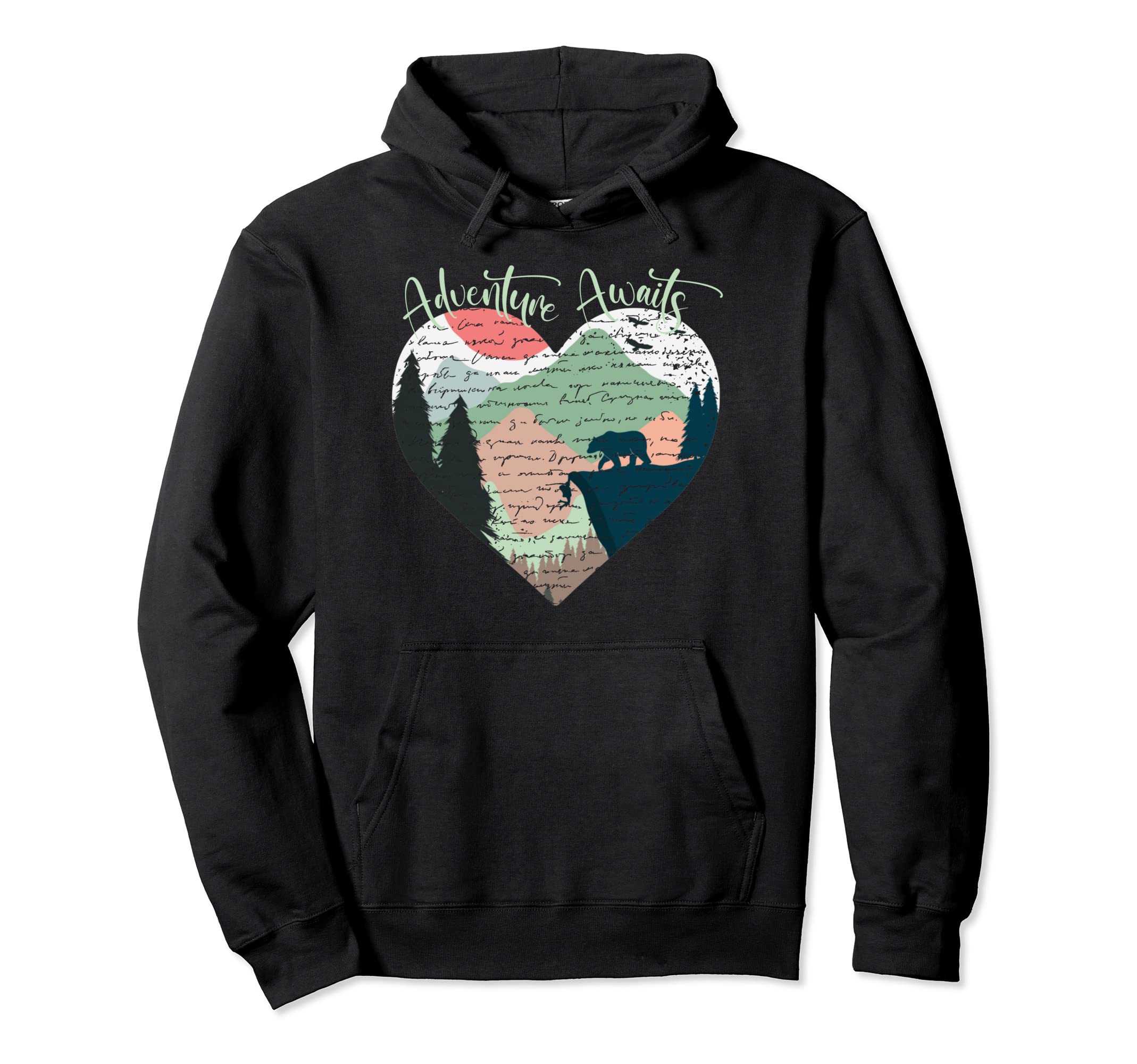 Adventure Awaits Hiking Camping Travel Hoodie - Novelty Apparel Unisex - T-Shirt, Sweatshirt, Hoodie