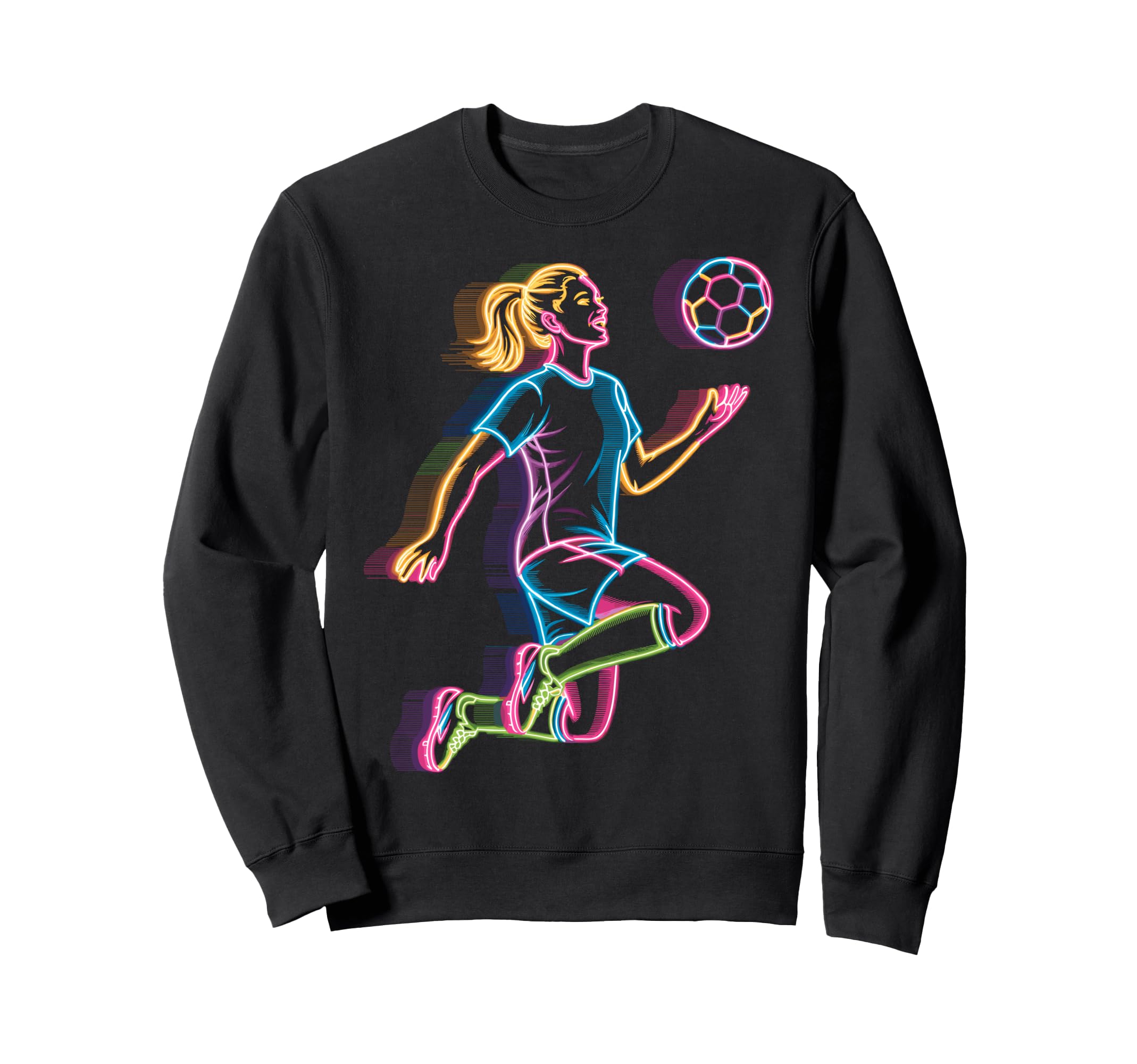 Colorful Funny Soccer Fan Dad Mom Sweatshirt - Novelty Apparel for Adults - T-Shirt, Sweatshirt, Hoodie