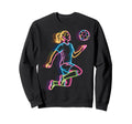 Colorful Funny Soccer Fan Dad Mom Sweatshirt - Custom Art Print Men Women - T-Shirt, Sweatshirt, Hoodie
