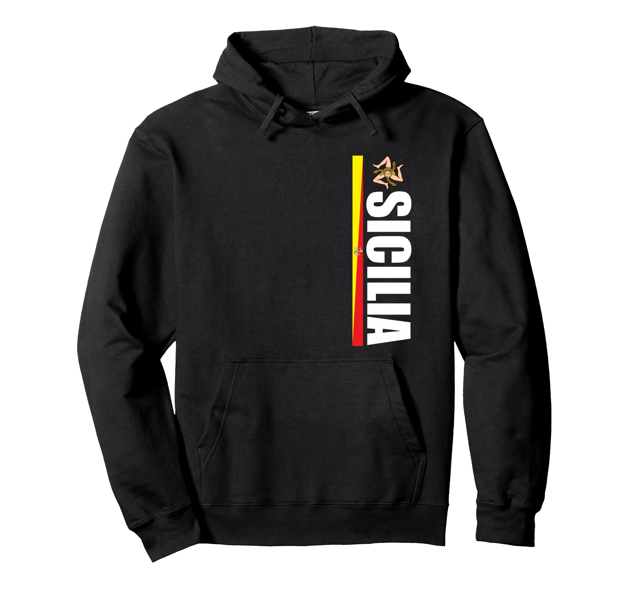 Sicilia Soccer Gifts Proud Sicilian Hoodie - Minimalist Print for Adults - T-Shirt, Sweatshirt, Hoodie