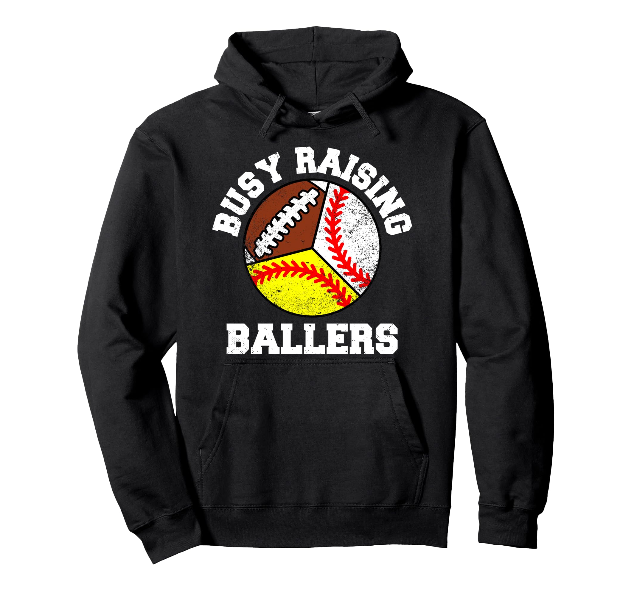 Busy Raising Ballers Funny Baseball Hoodie - Streetwear Style Men Women - T-Shirt, Sweatshirt, Hoodie