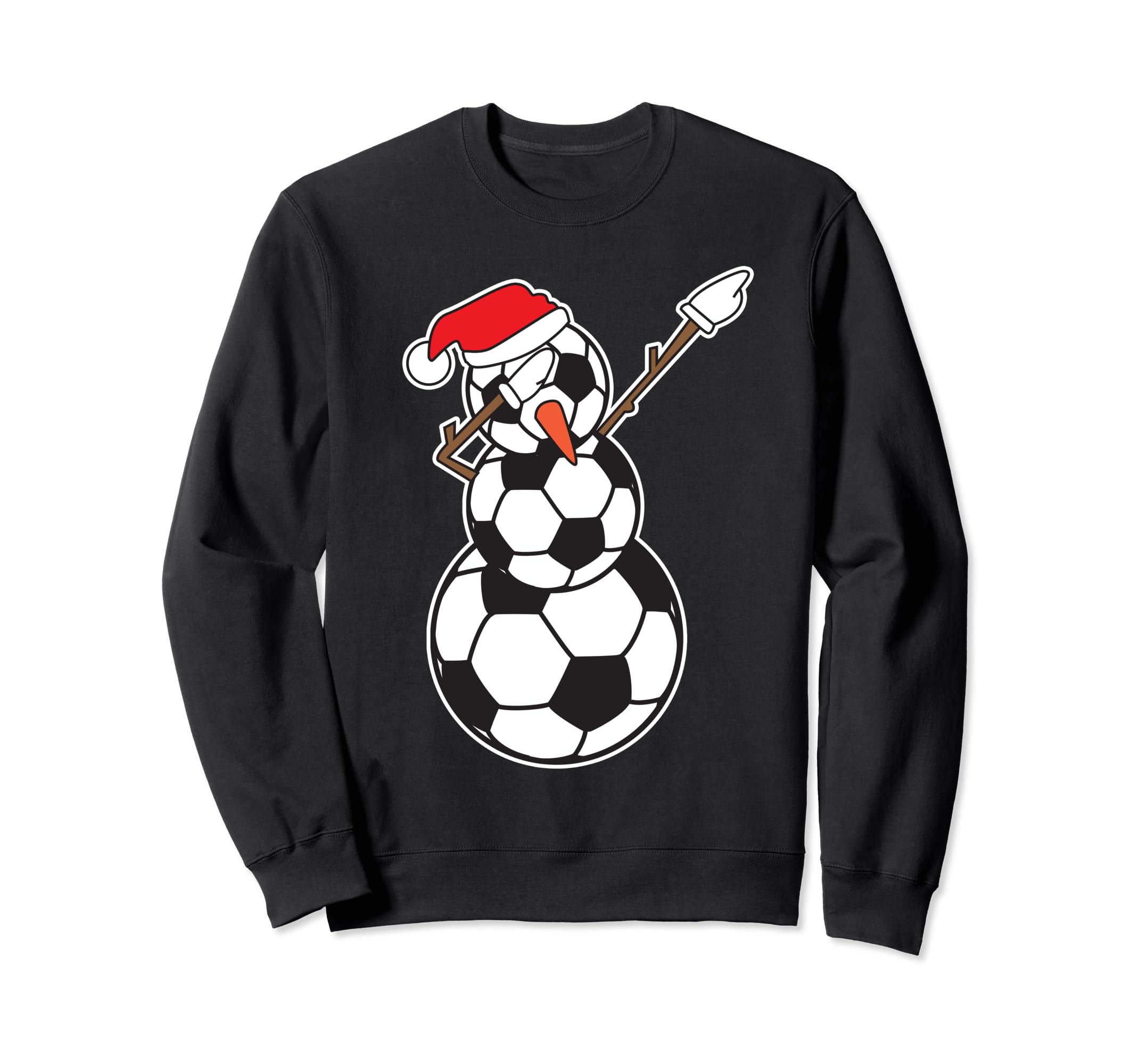 Dabbing Snowman Soccer Ball Sweatshirt - Fun Novelty Design Men Women - T-Shirt, Sweatshirt, Hoodie