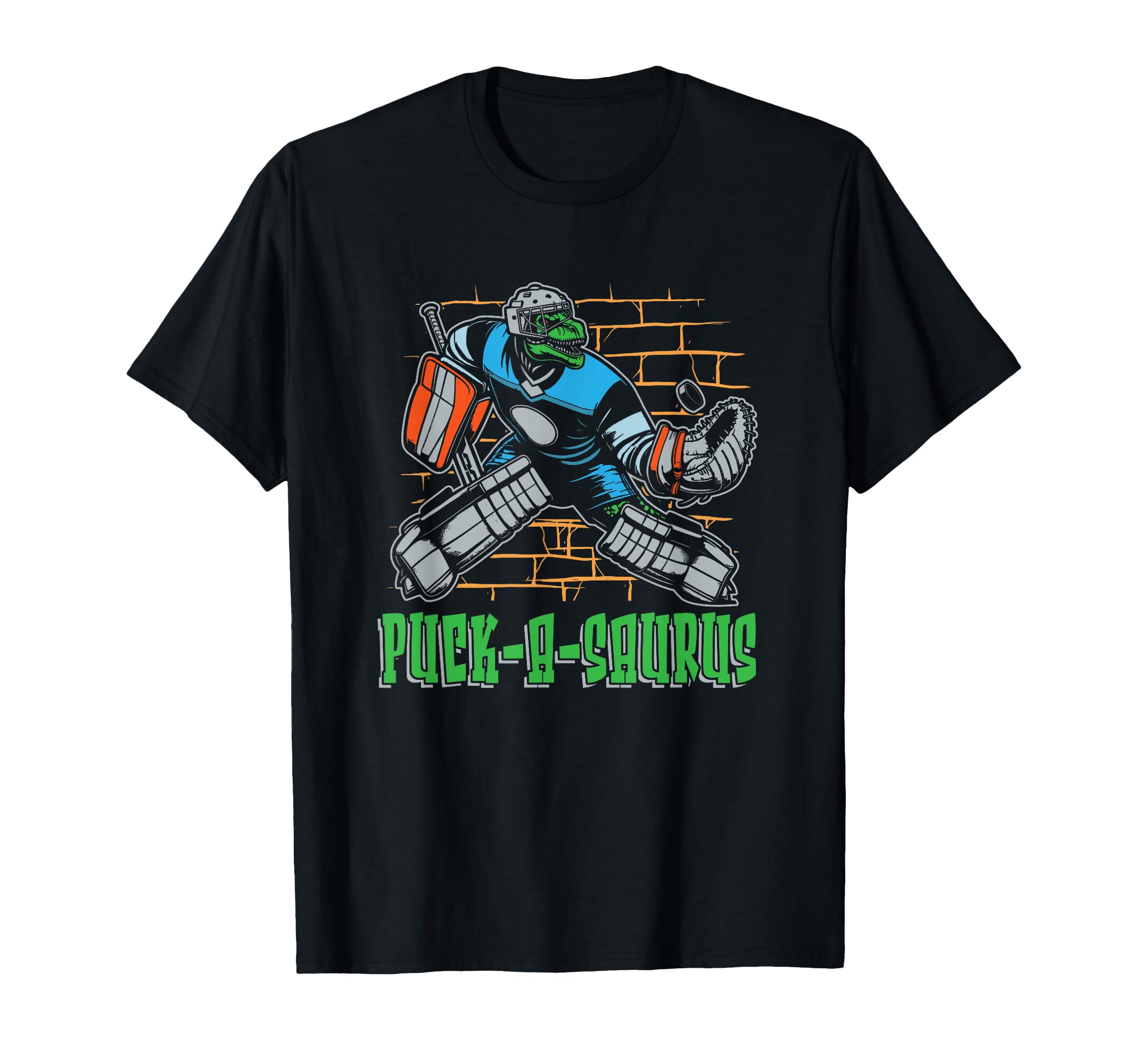 Hockey Goalkeeper T Rex Ice Hockey T-Shirt - Fun Novelty Design for Adults - T-Shirt, Sweatshirt, Hoodie