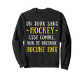 Day Without Hockey Is Like No I Sweatshirt - Minimalist Print Men Women - T-Shirt, Sweatshirt, Hoodie