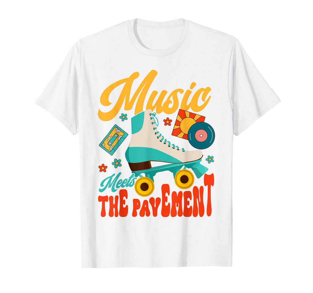 Roller Skating Music Meets Pavement T-Shirt - Graphic Print for Adults - T-Shirt, Sweatshirt, Hoodie