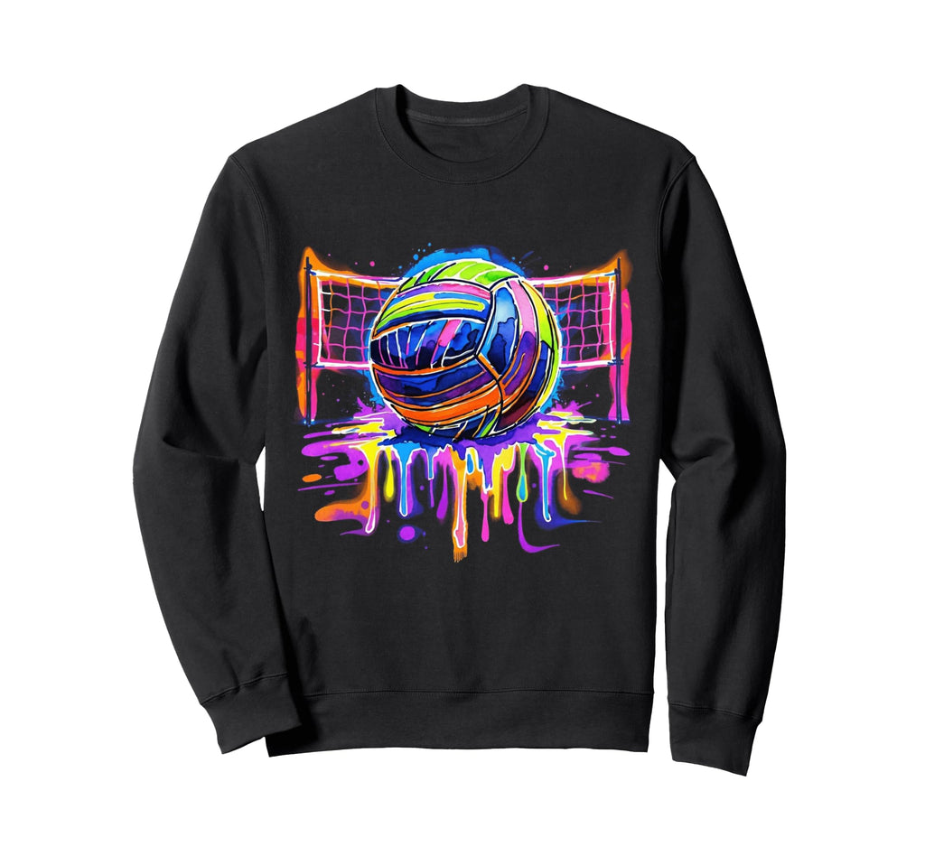 Volleyball Drip Game Day Sports Sweatshirt - Aesthetic Graphic Unisex - T-Shirt, Sweatshirt, Hoodie